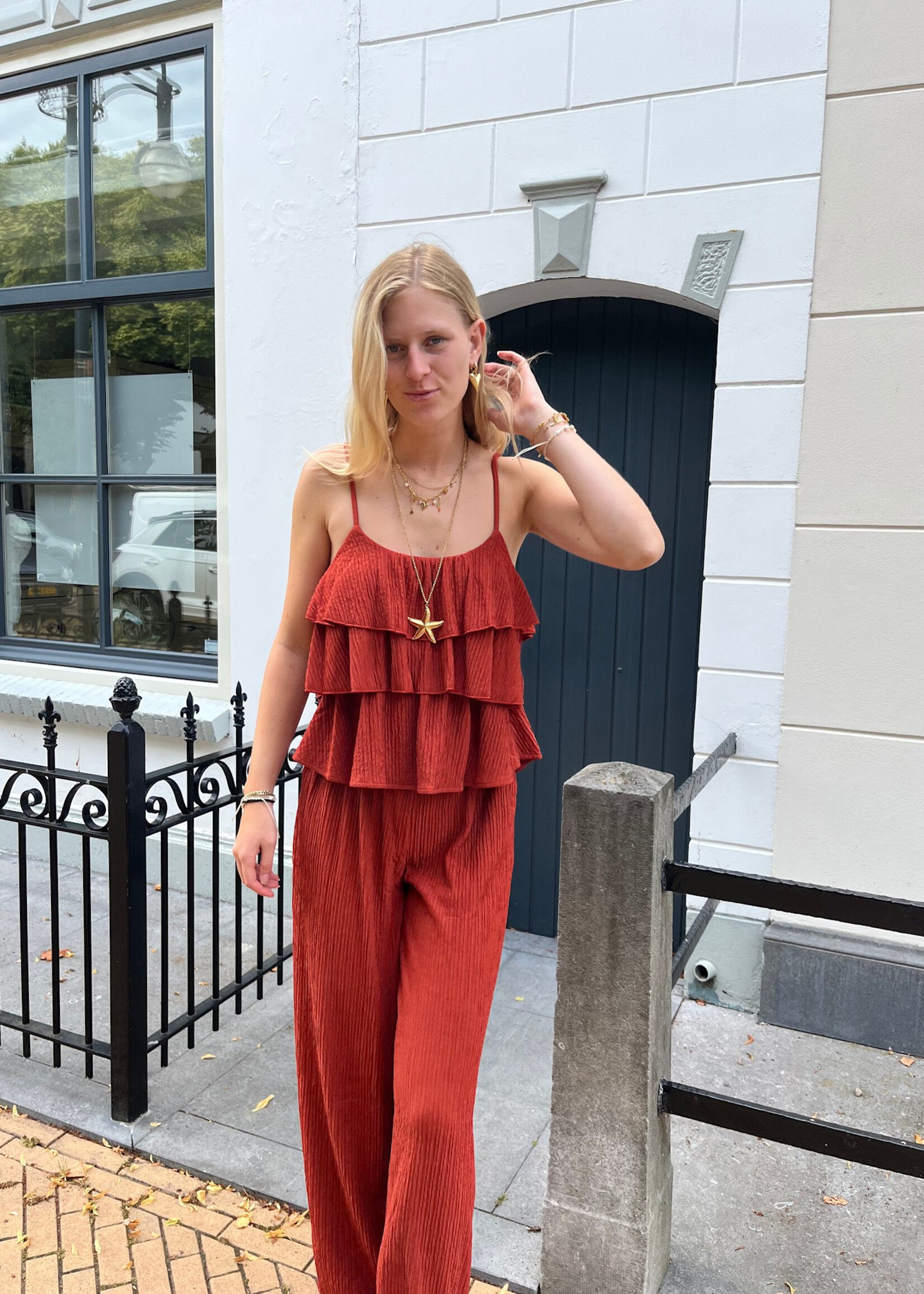 Flo Boutique Broek Juul Rust