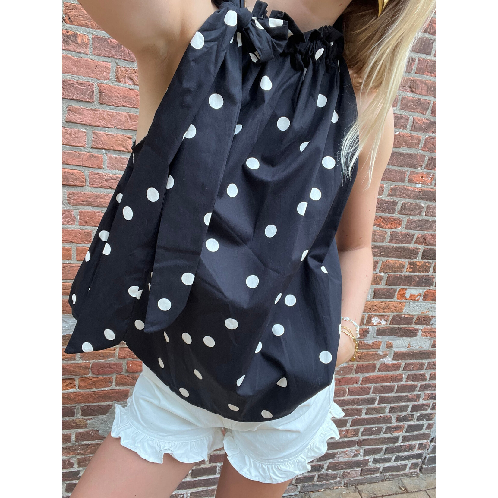 Flo Boutique Top Coco Black Dots
