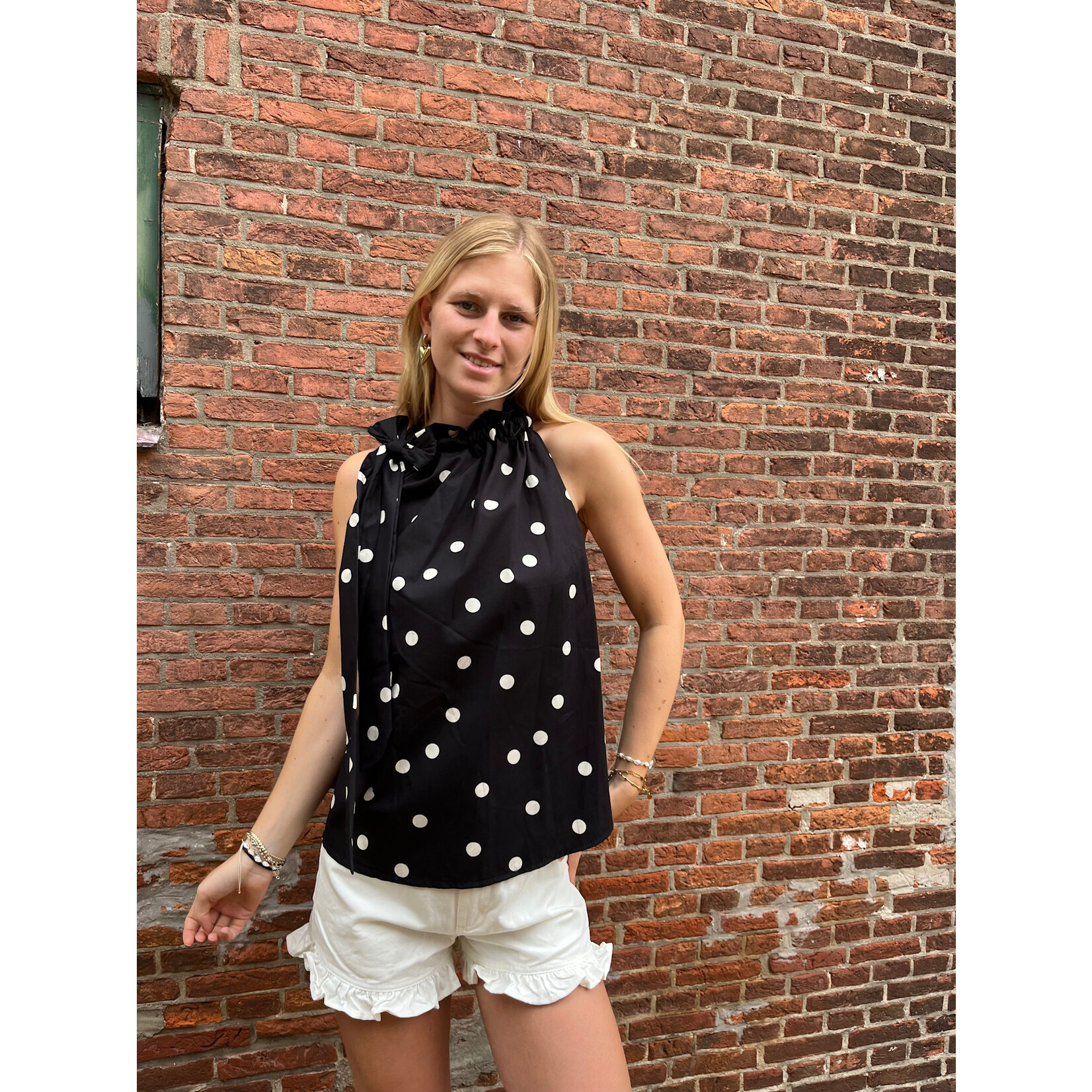 Flo Boutique Top Coco Black Dots