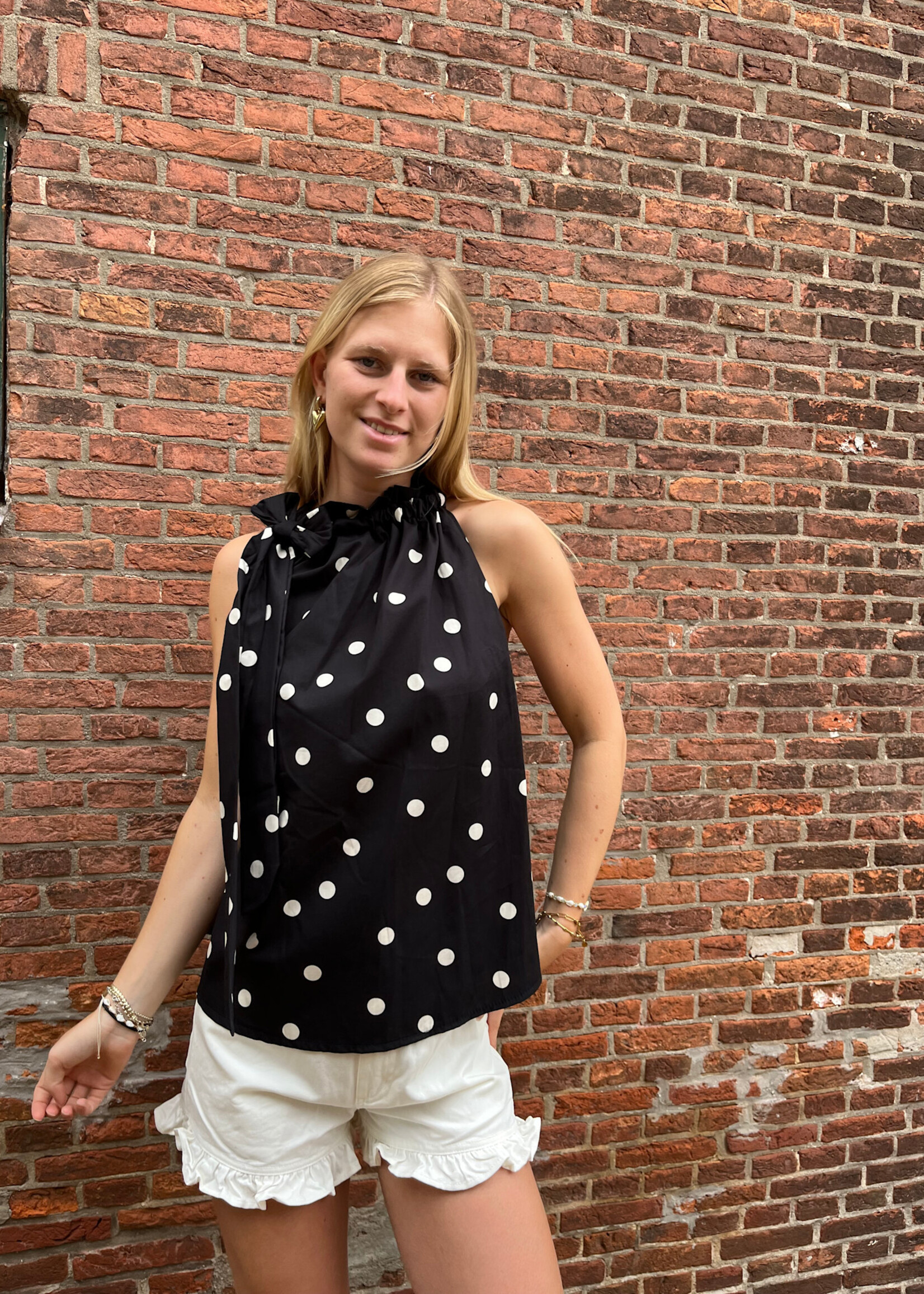 Flo Boutique Top Coco Black Dots