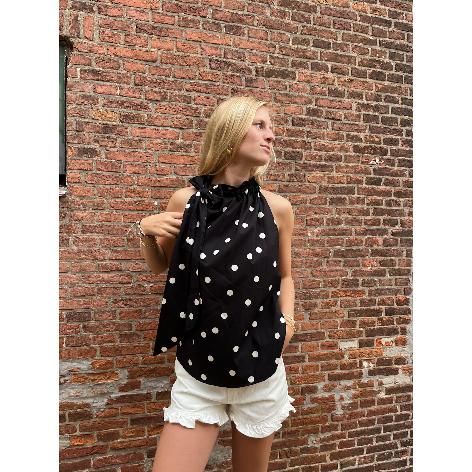 Flo Boutique Top Coco Black Dots