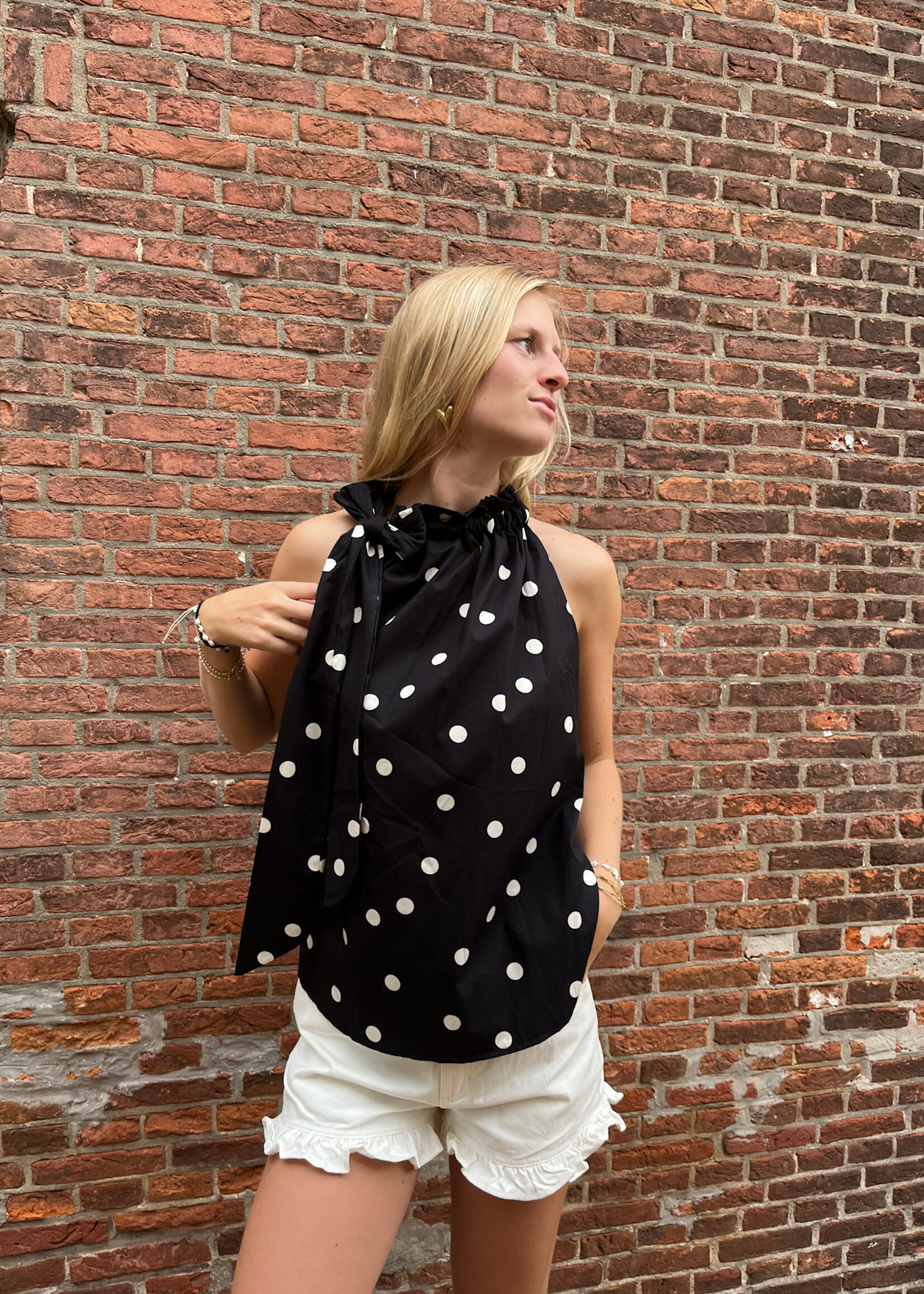 Flo Boutique Top Coco Black Dots