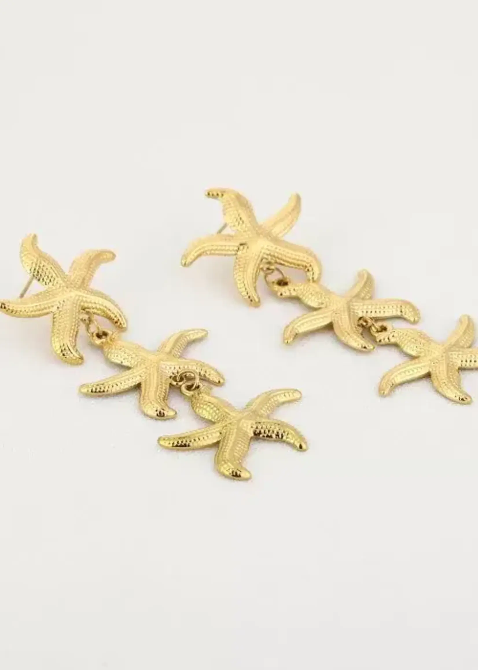Flo Boutique Oorbellen Three starfishes