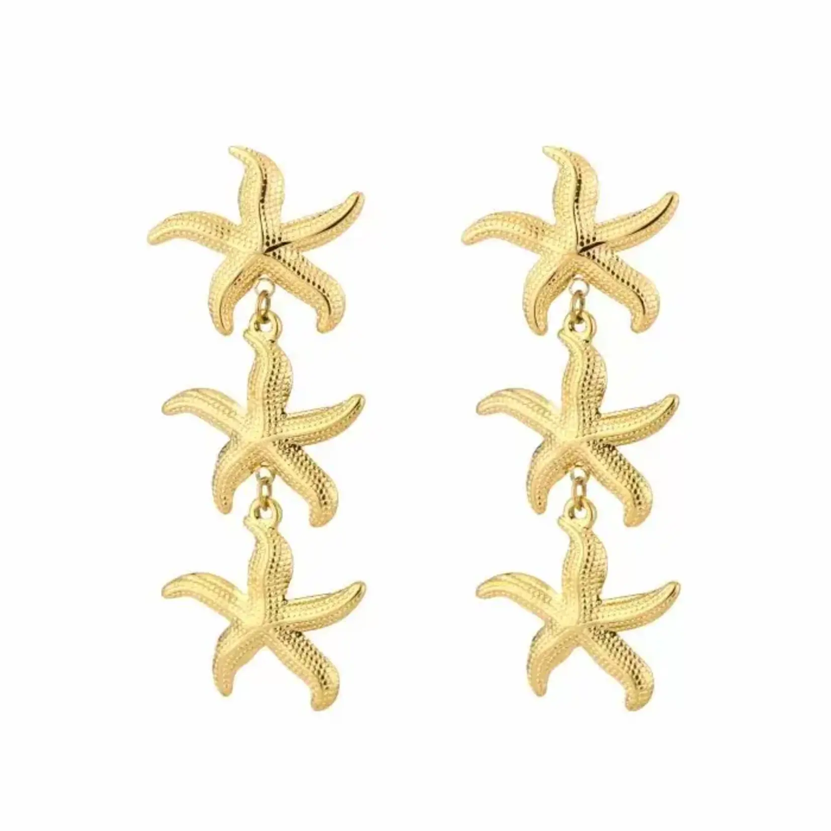 Flo Boutique Oorbellen Three starfishes