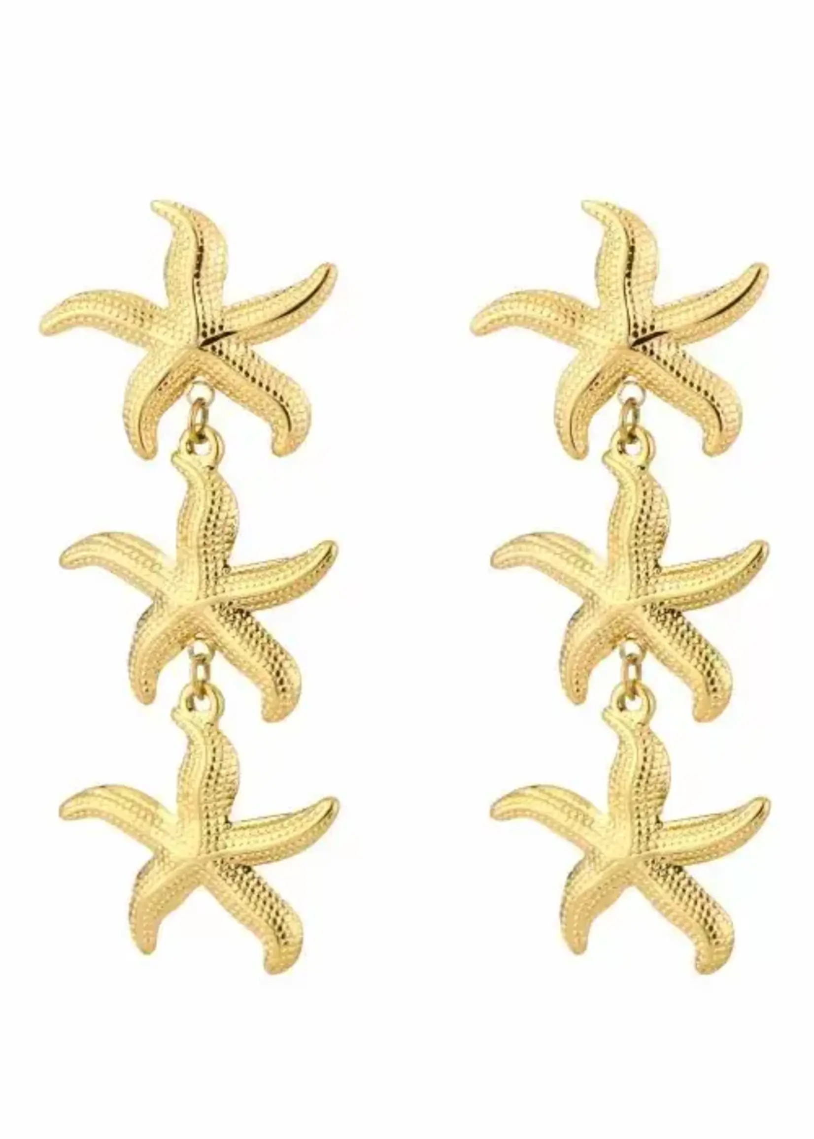 Flo Boutique Oorbellen Three starfishes
