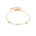 Flo Boutique Armband Three open hearts