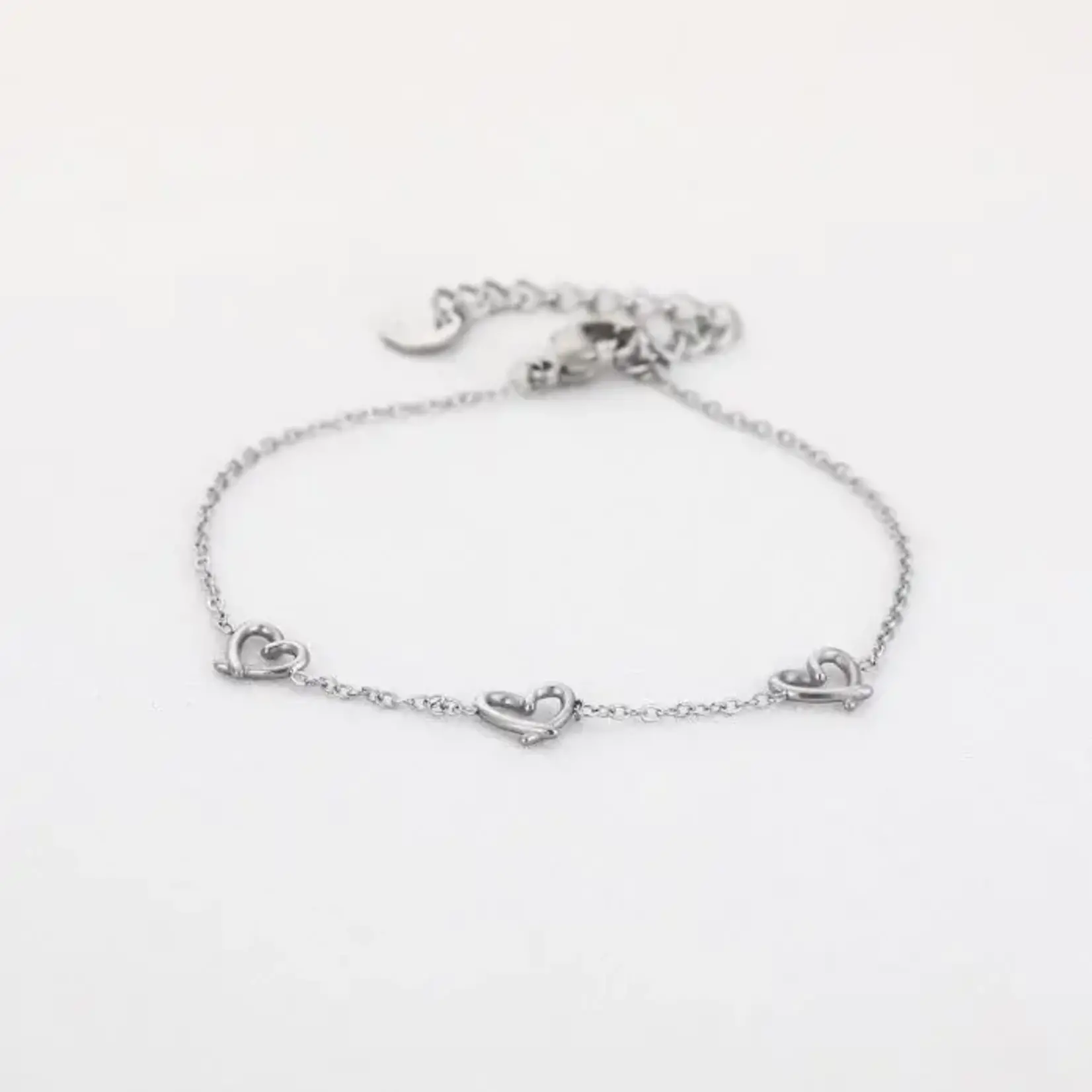 Flo Boutique Armband Three open hearts