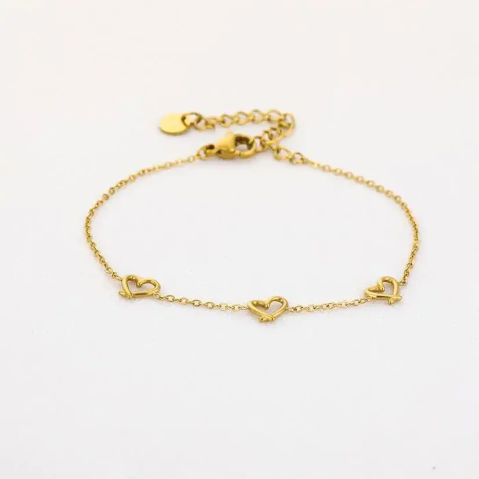 Flo Boutique Armband Three open hearts