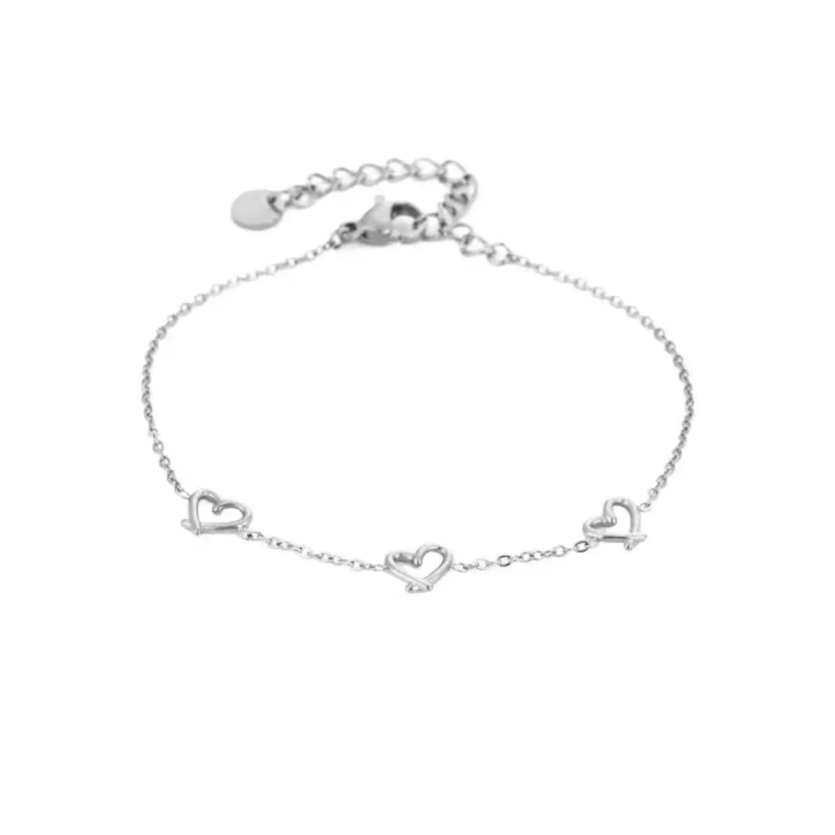Flo Boutique Armband Three open hearts
