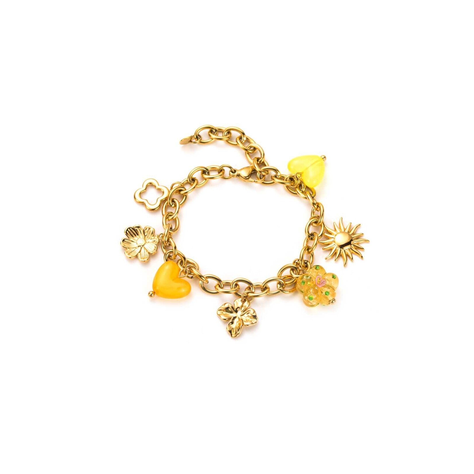 Bedelarmband Flower Love