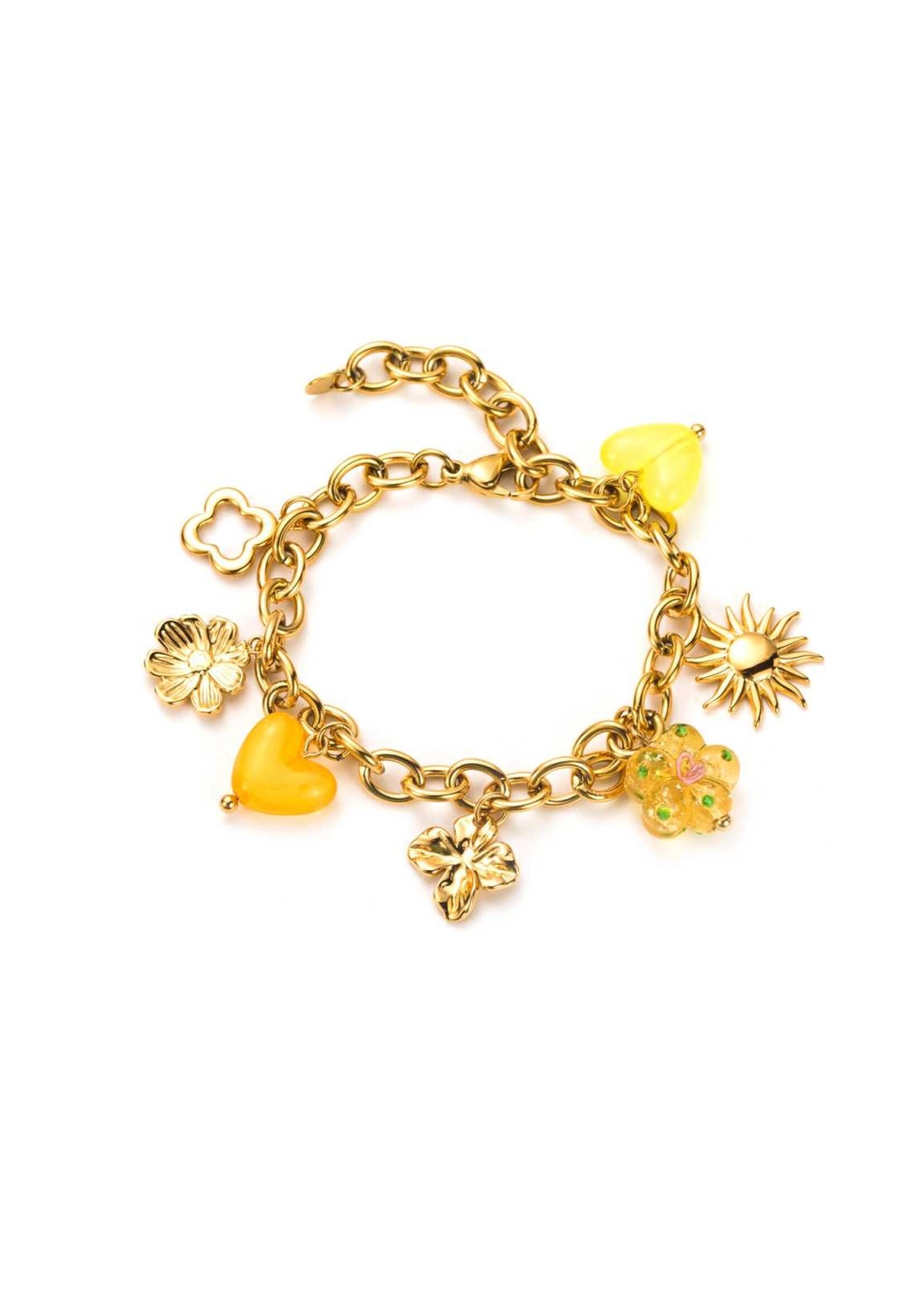 Bedelarmband Flower Love