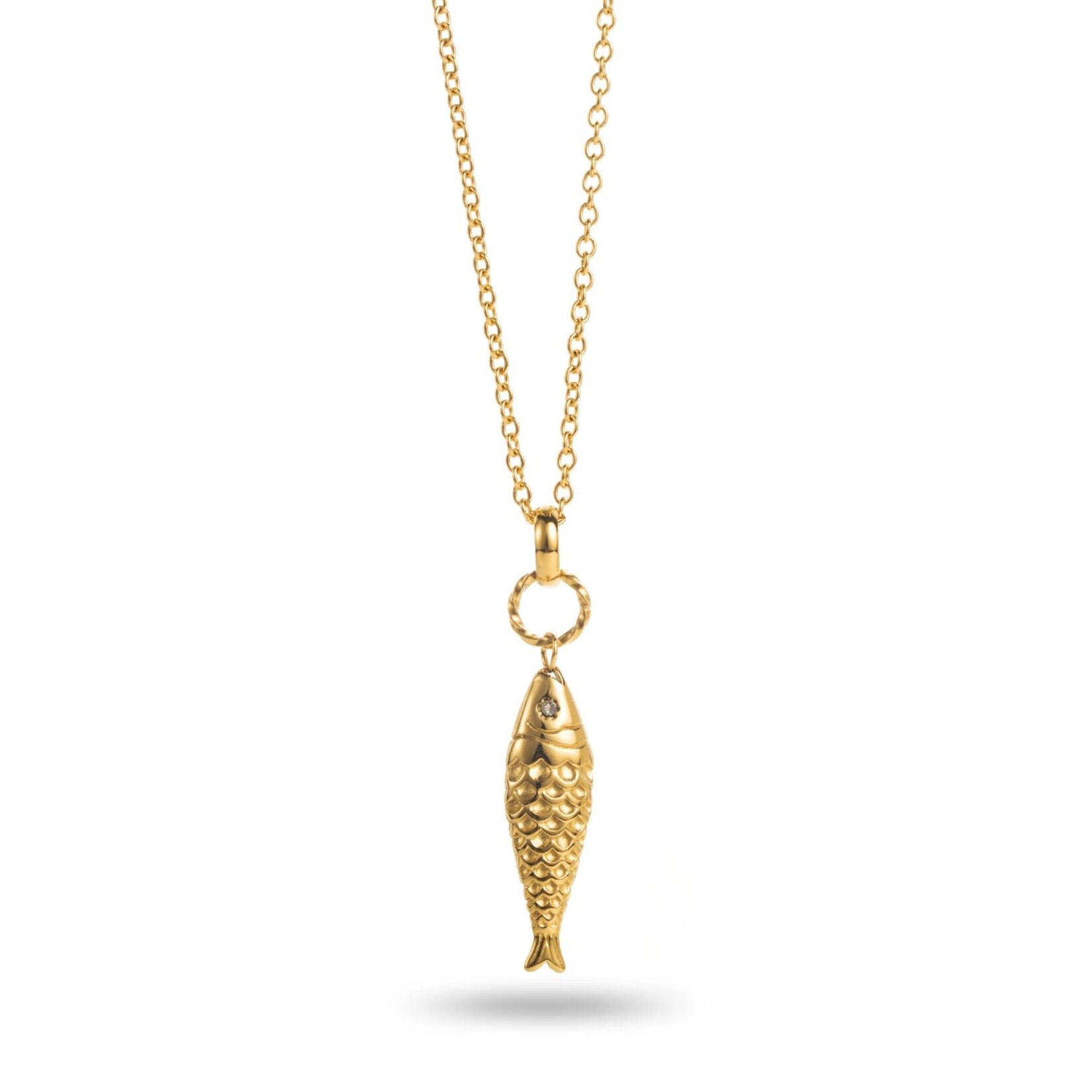 Flo Boutique Long Necklace Fish gold