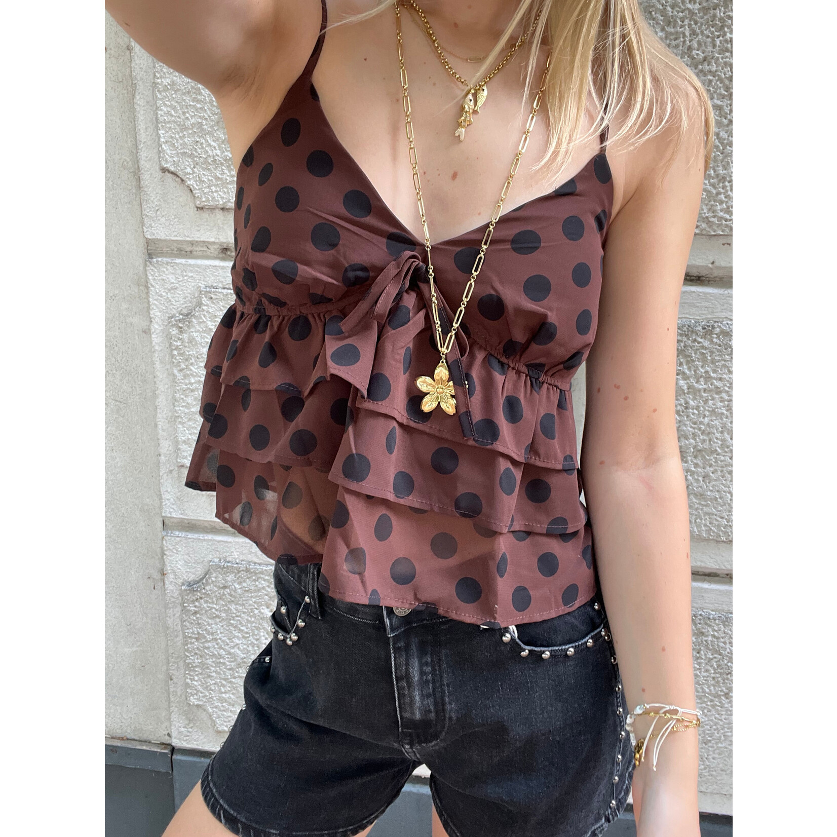 Flo Boutique Top Kiki Choco Dots