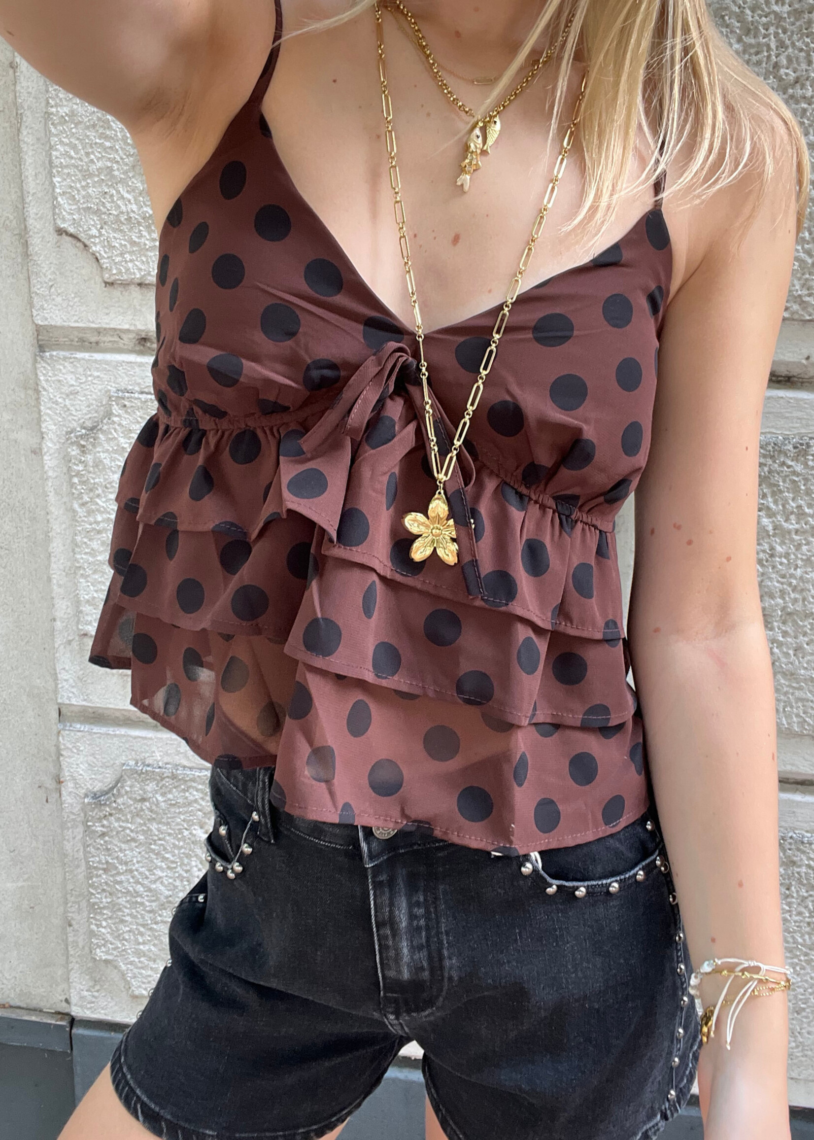 Flo Boutique Top Kiki Choco Dots