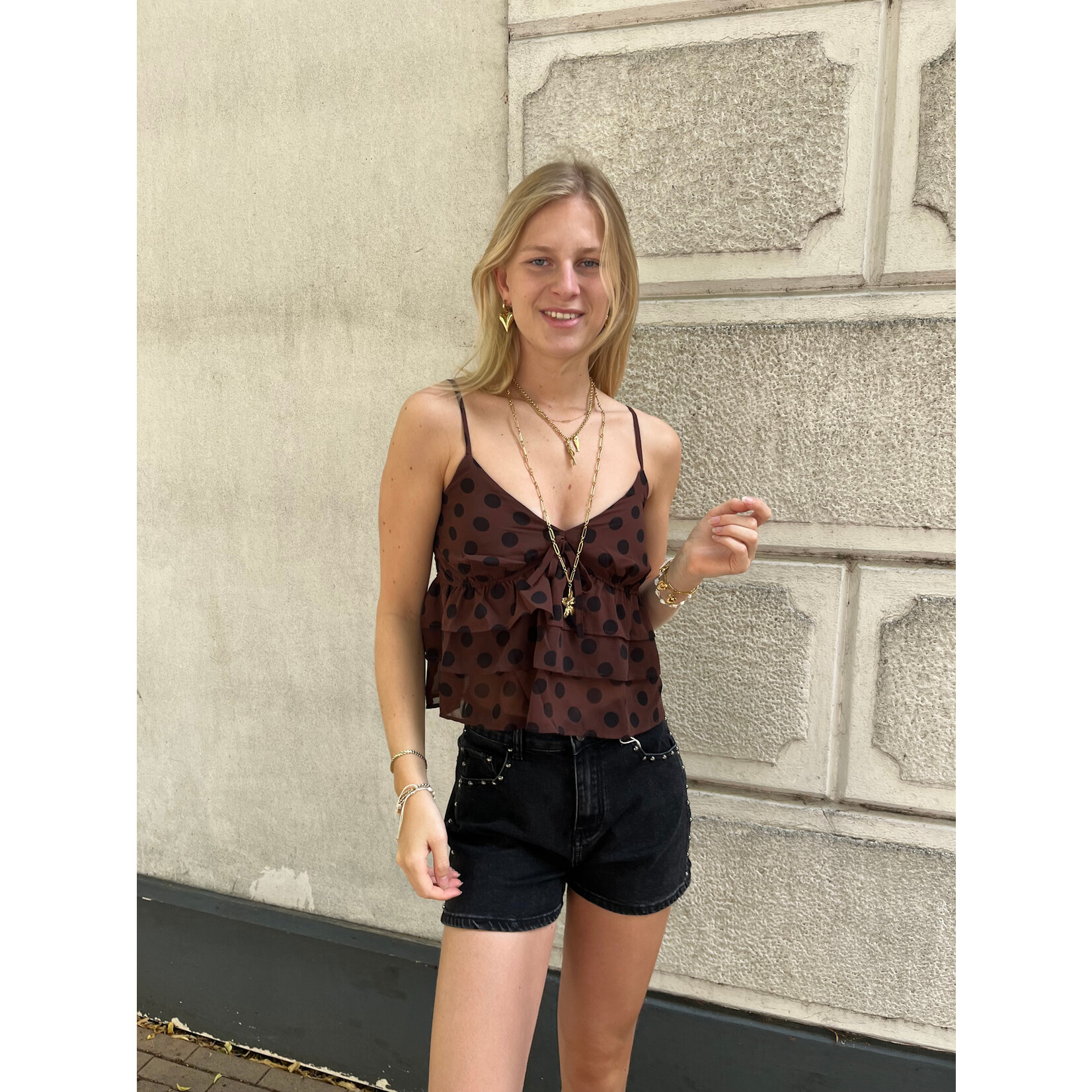 Flo Boutique Top Kiki Choco Dots