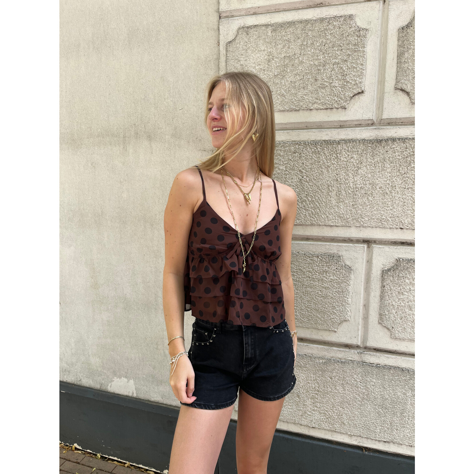 Flo Boutique Top Kiki Choco Dots