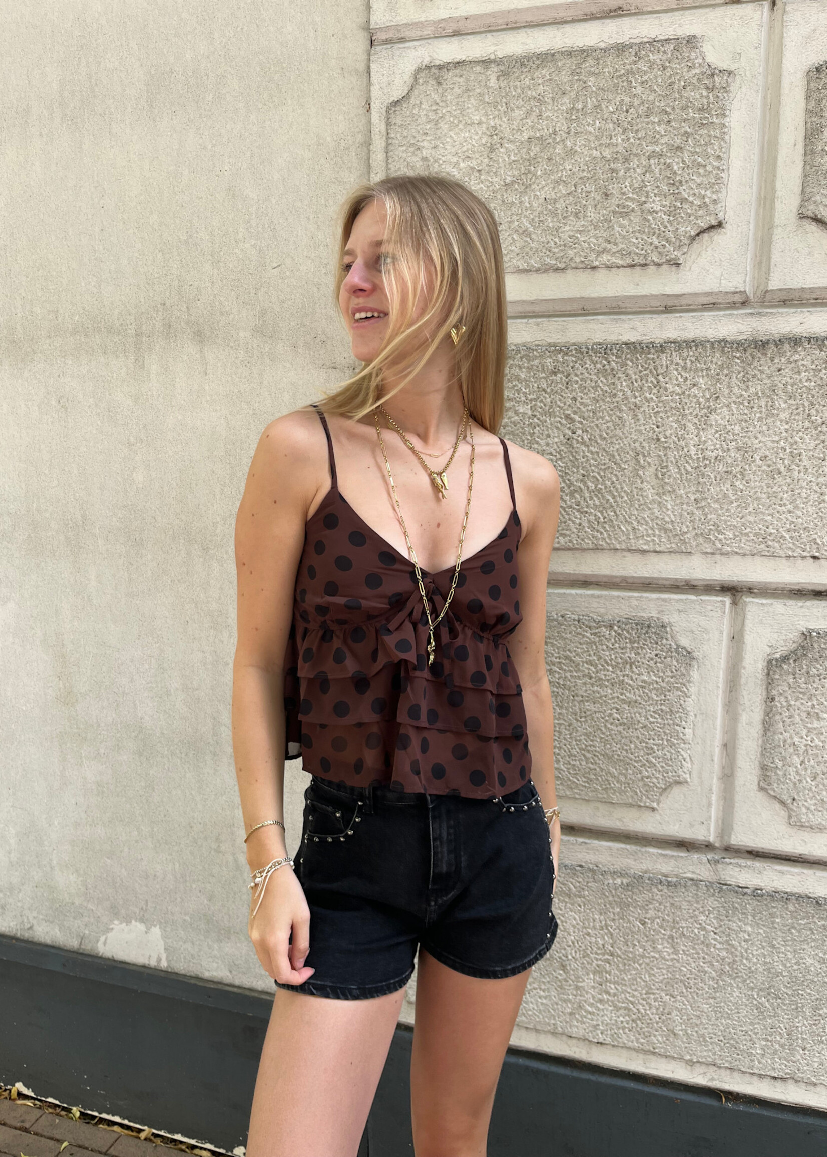 Flo Boutique Top Kiki Choco Dots