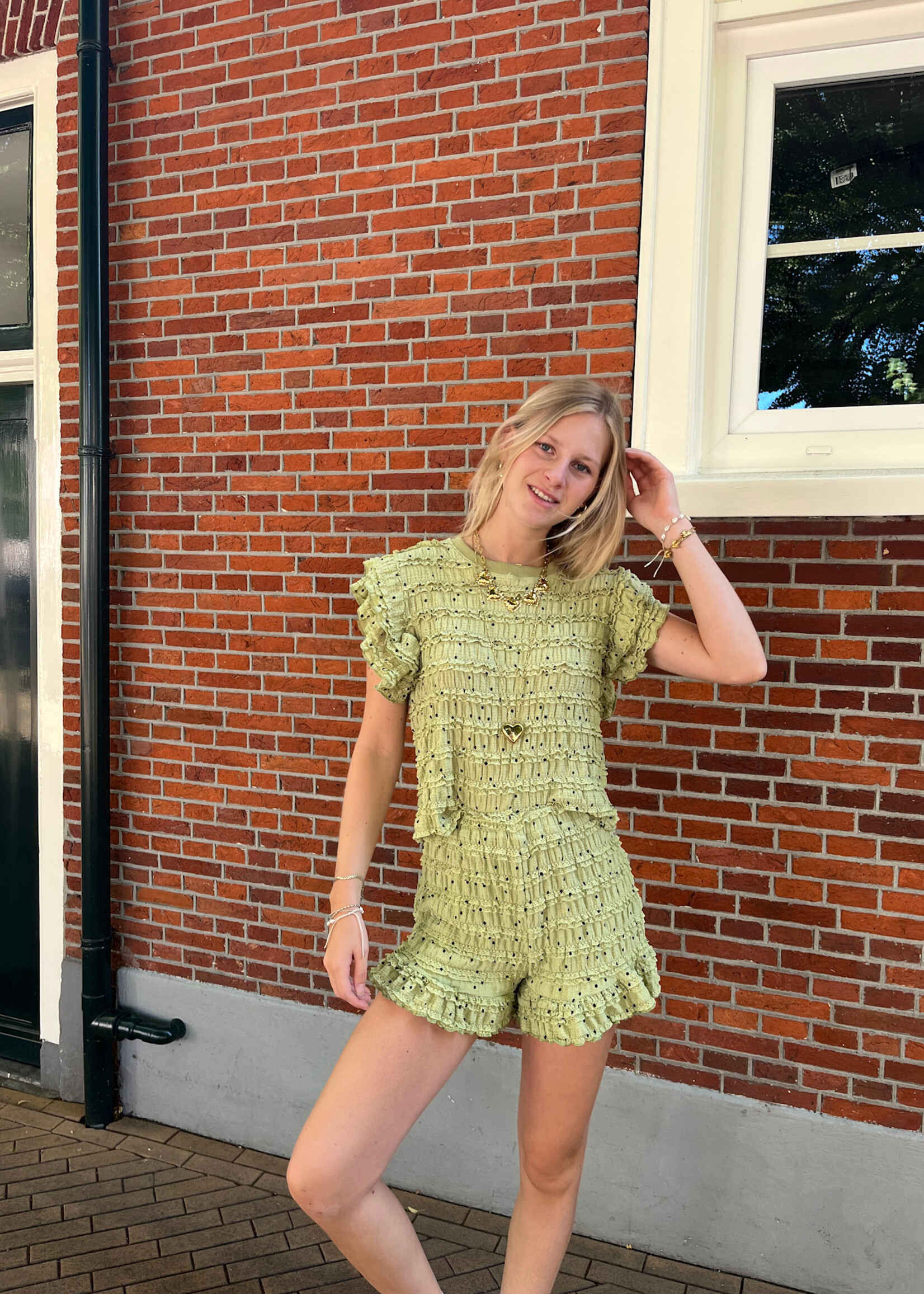 Flo Boutique Top Vera Olive Green