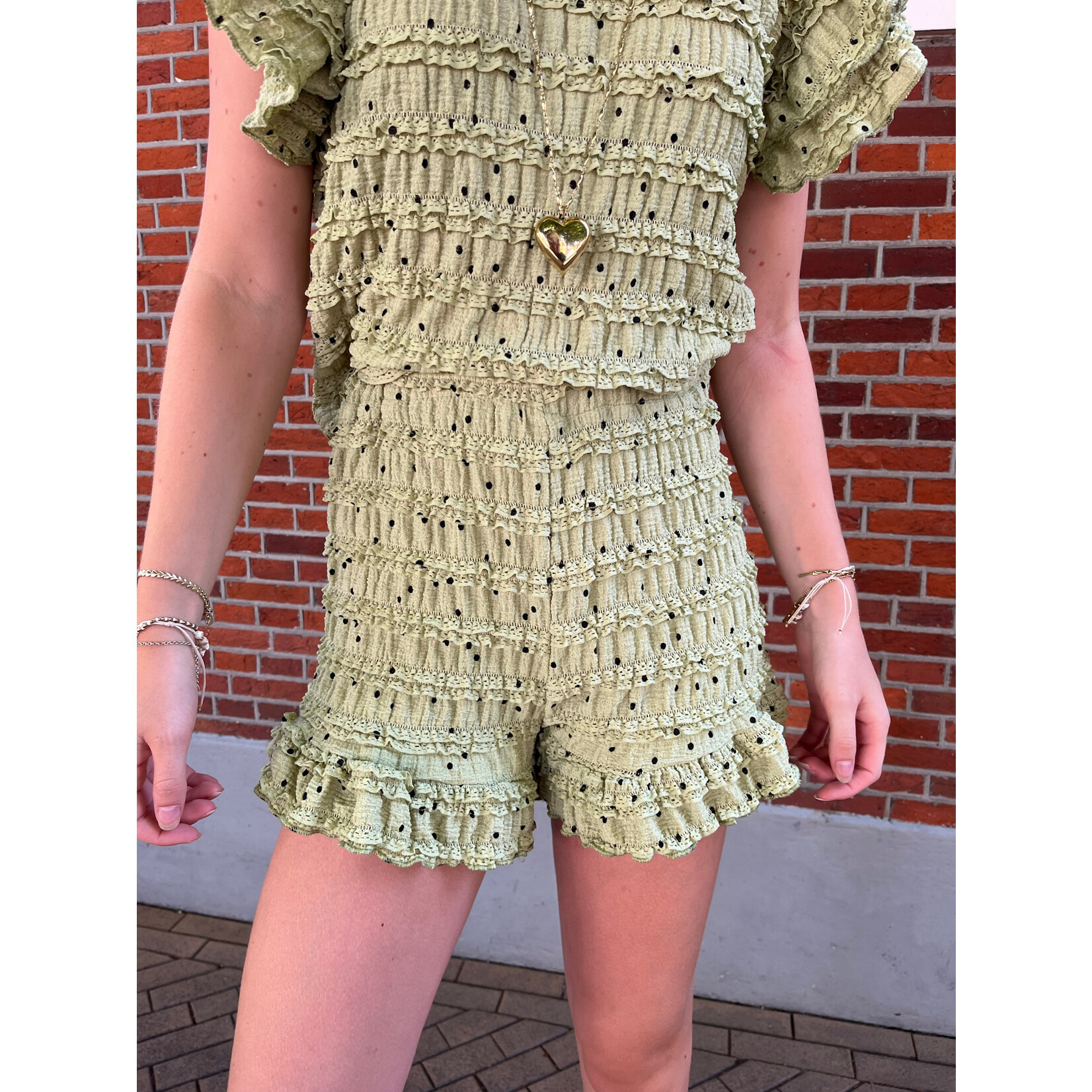 Flo Boutique Short Vera Olive Green