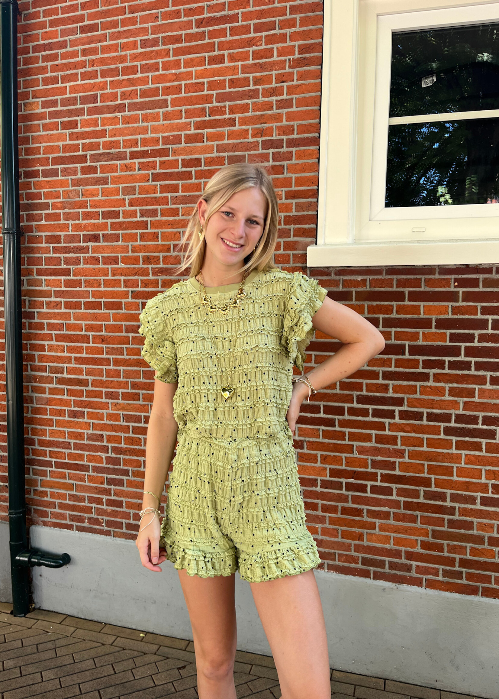 Flo Boutique Short Vera Olive Green