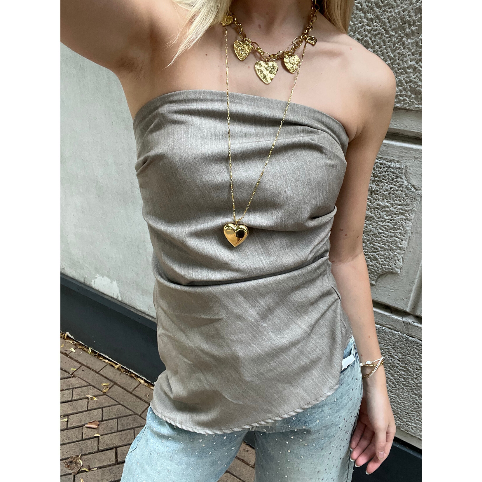 Flo Boutique Top Sia Taupe