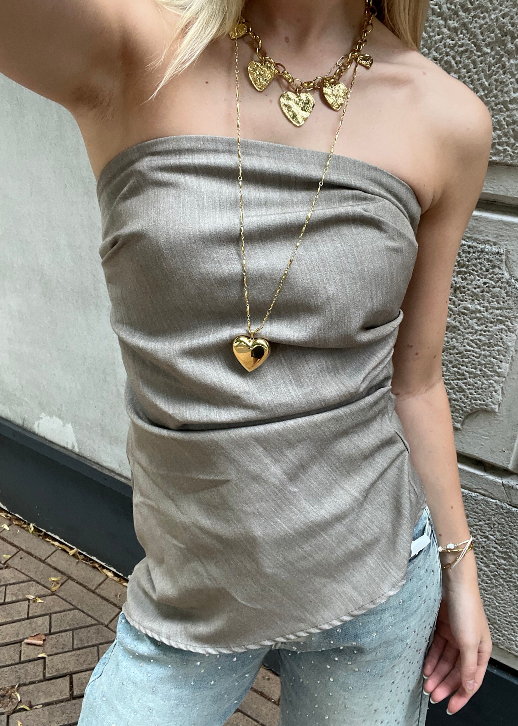 Flo Boutique Top Sia Taupe