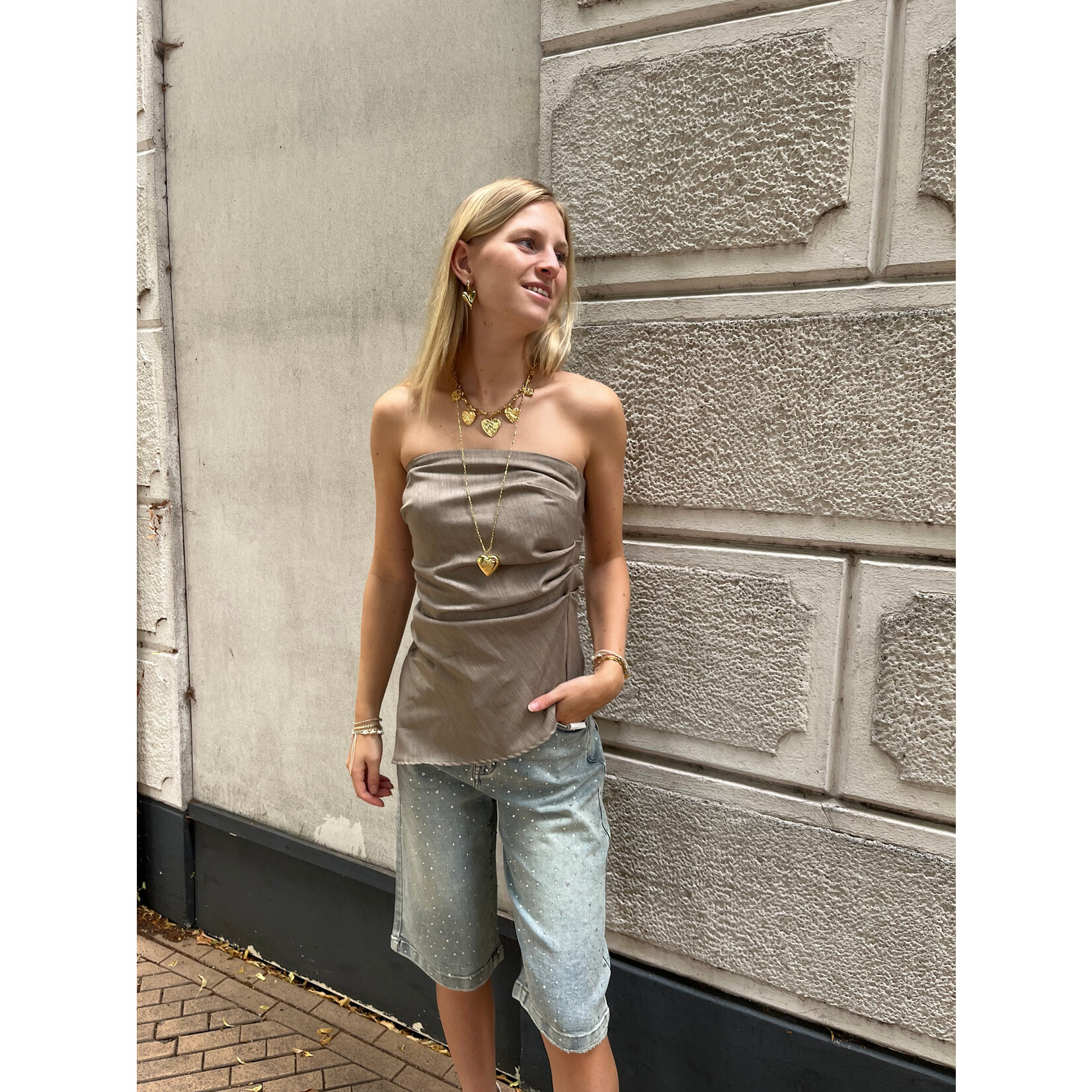 Flo Boutique Top Sia Taupe