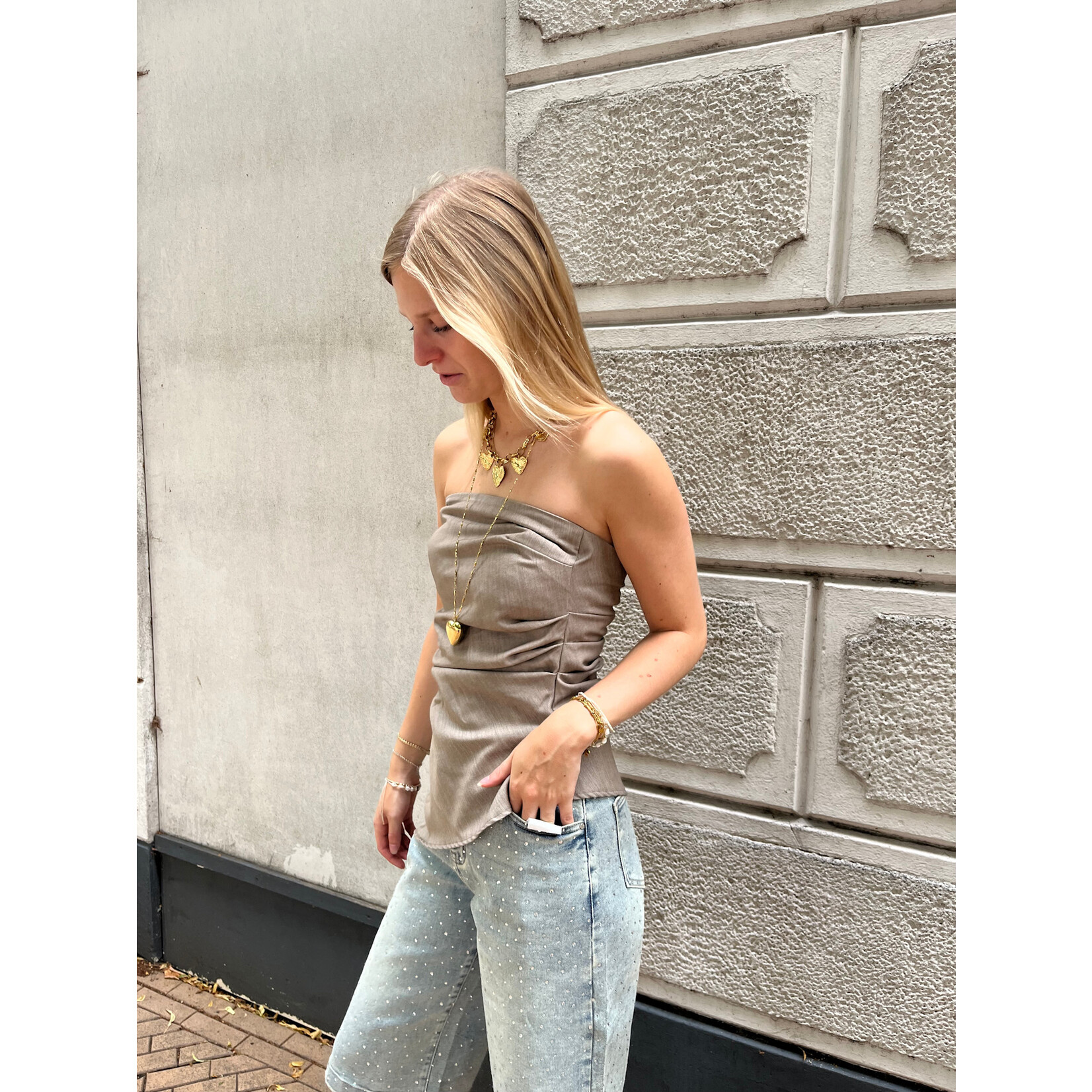 Flo Boutique Top Sia Taupe