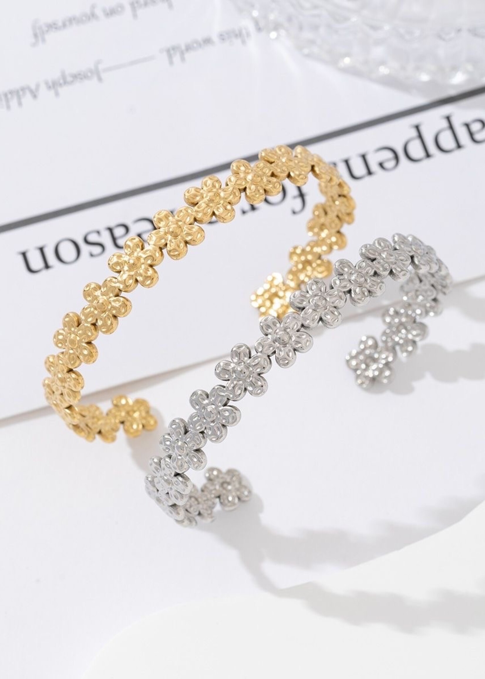 Flo Boutique Bangle Bloom zilver
