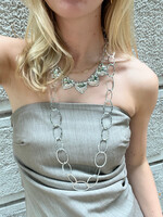 Flo Boutique Long Necklace Oval Light 80 cm