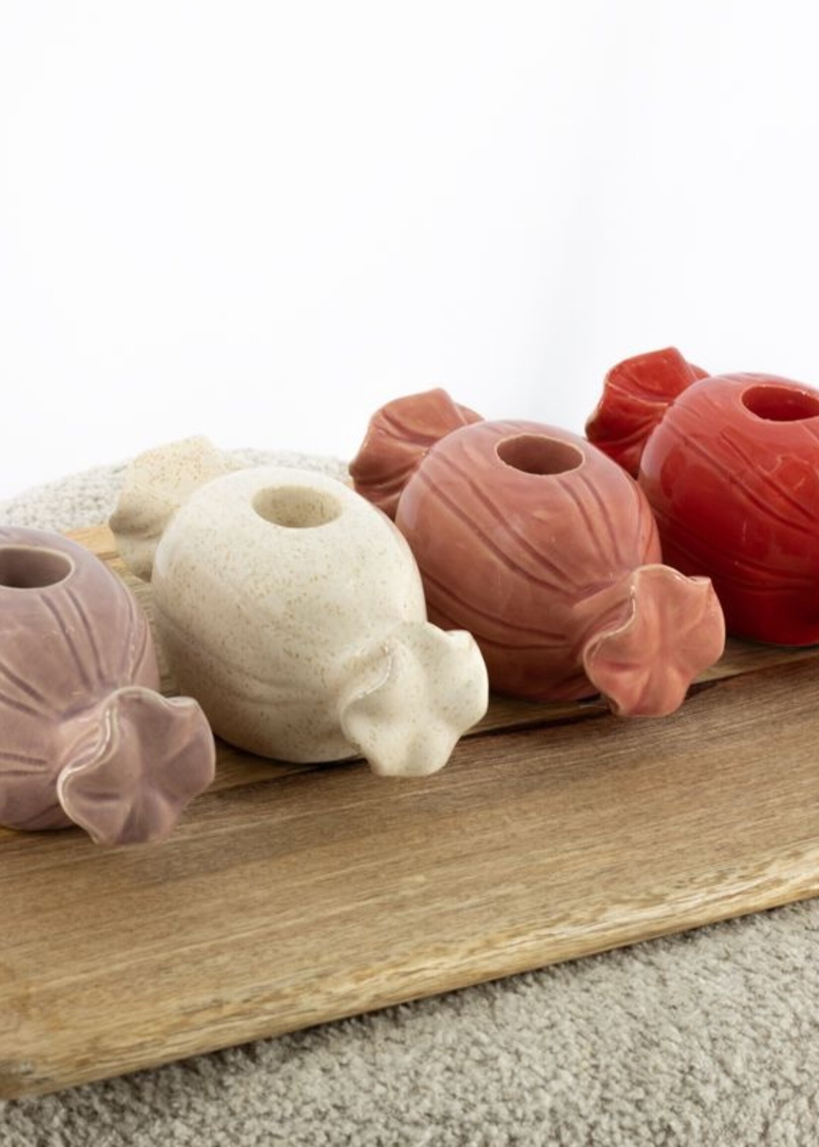 Kolony Aardewerk Kaarsenstandaard Candy Red