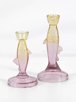 Kolony Glazen kaarsenstandaard vis roze S