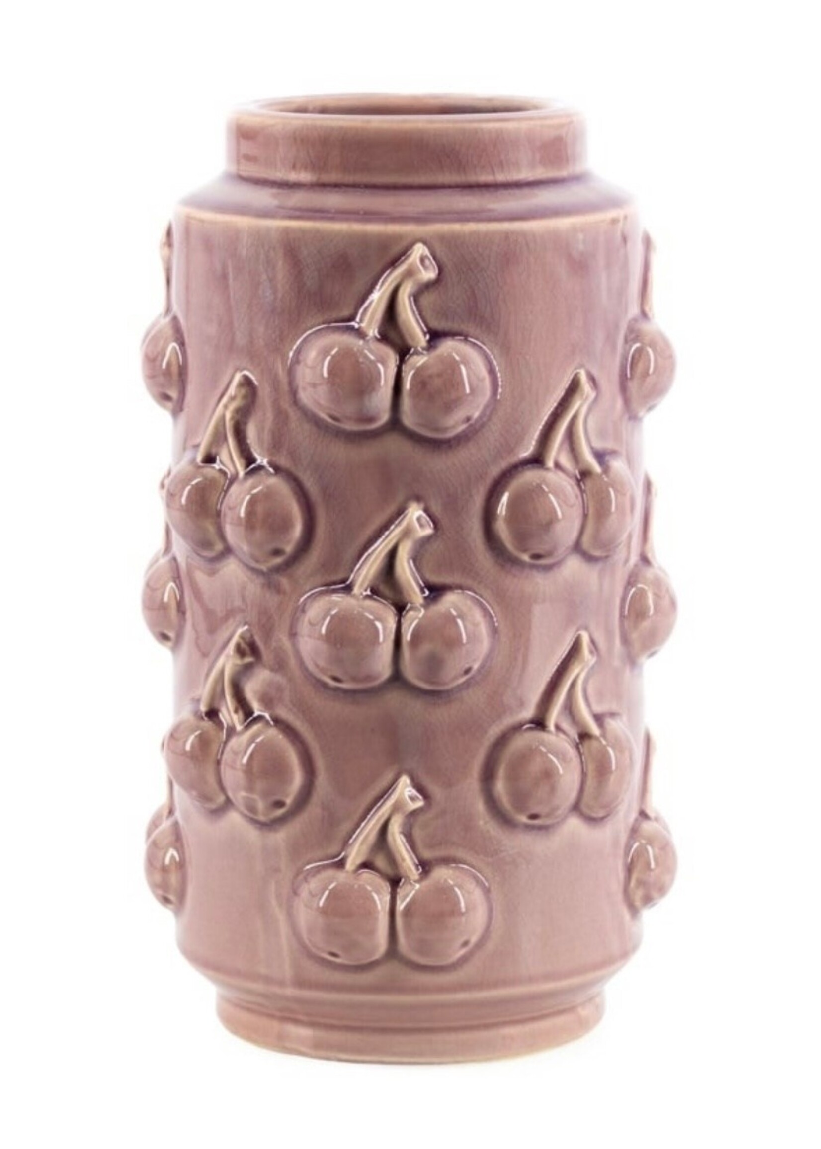 Kolony Aardewerk Vaas Cherries Purple S