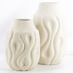 Kolony Aardewerk Vaas Waves Beige L