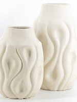 Kolony Aardewerk Vaas Waves Beige L