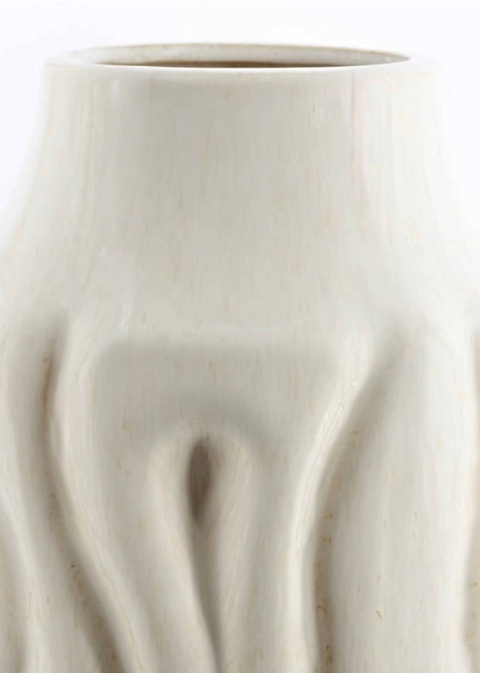 Kolony Aardewerk Vaas Waves Beige L