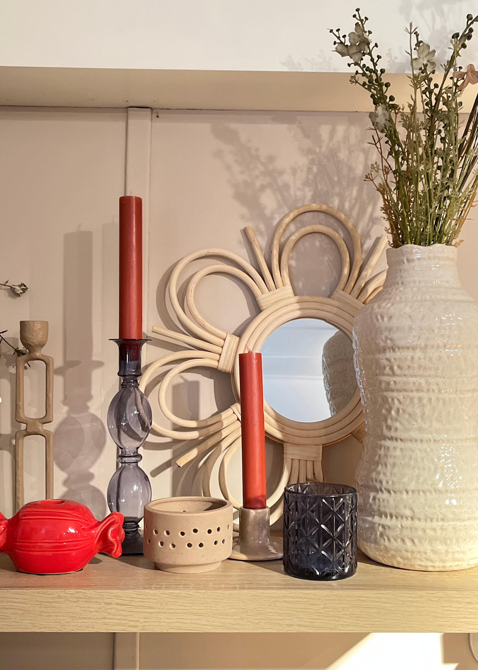 Kolony Aardewerk Vaas Curve Beige L