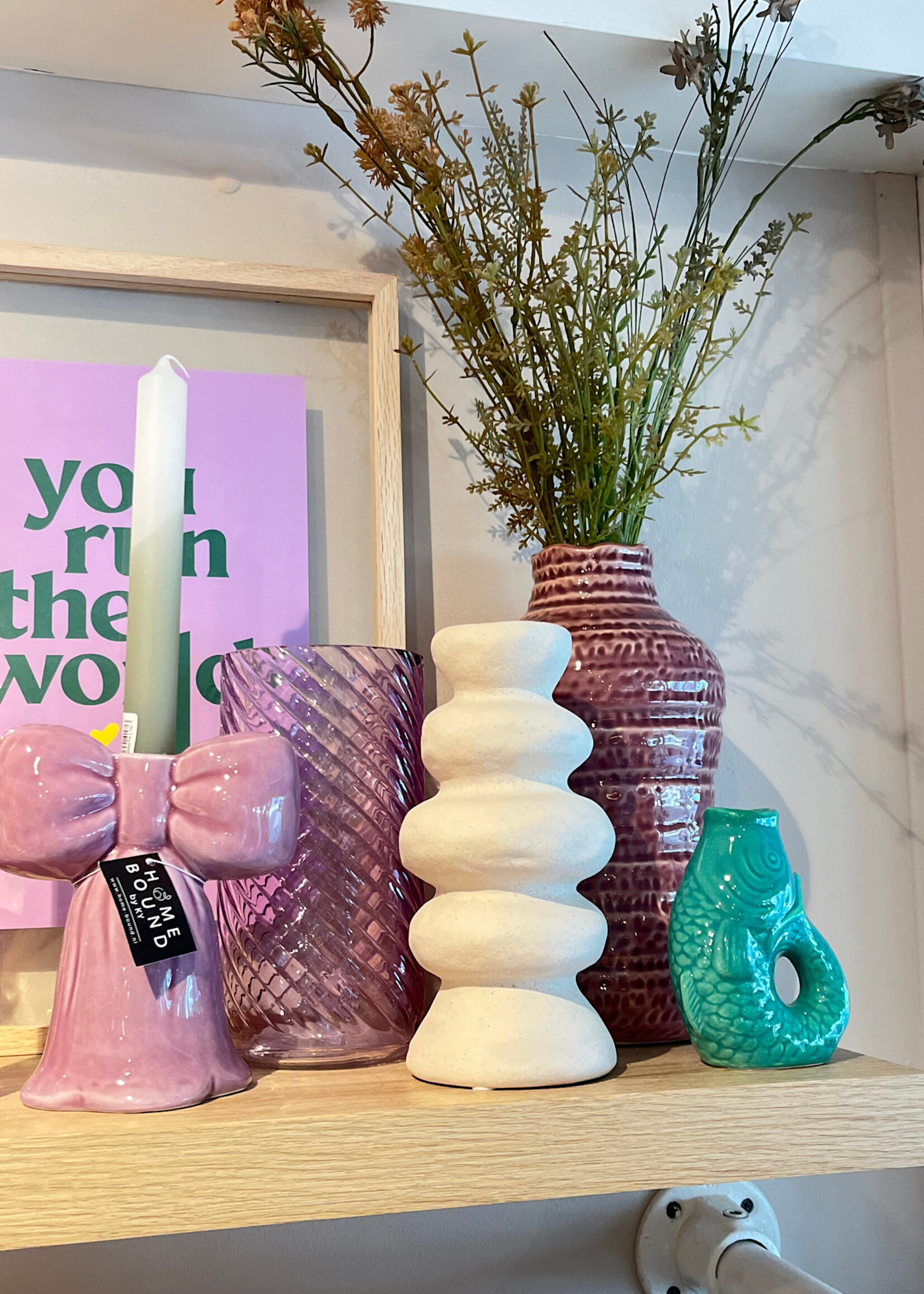 Kolony Aardewerk Vaas Curve Purple S