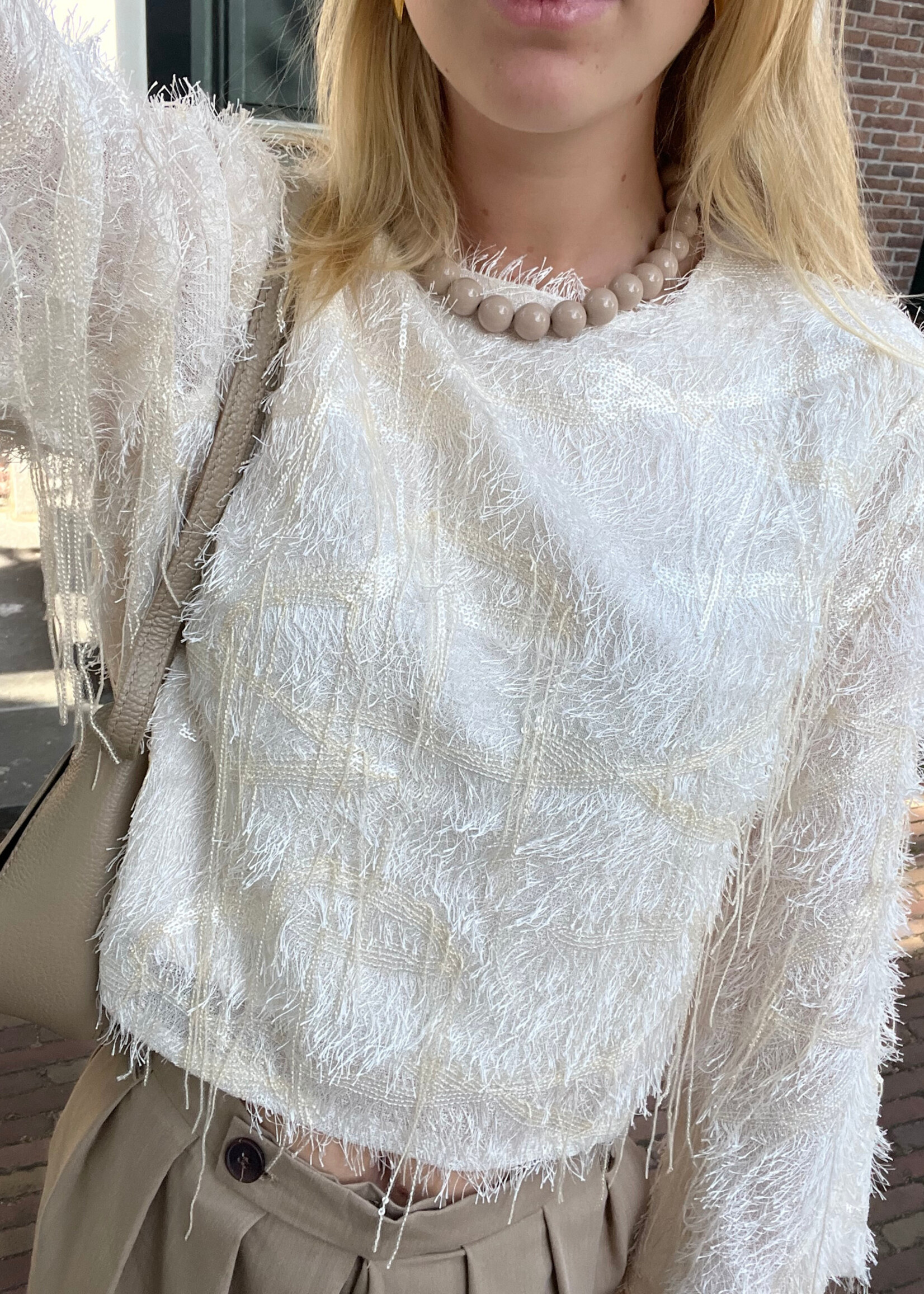 Flo Boutique Top Joy beige