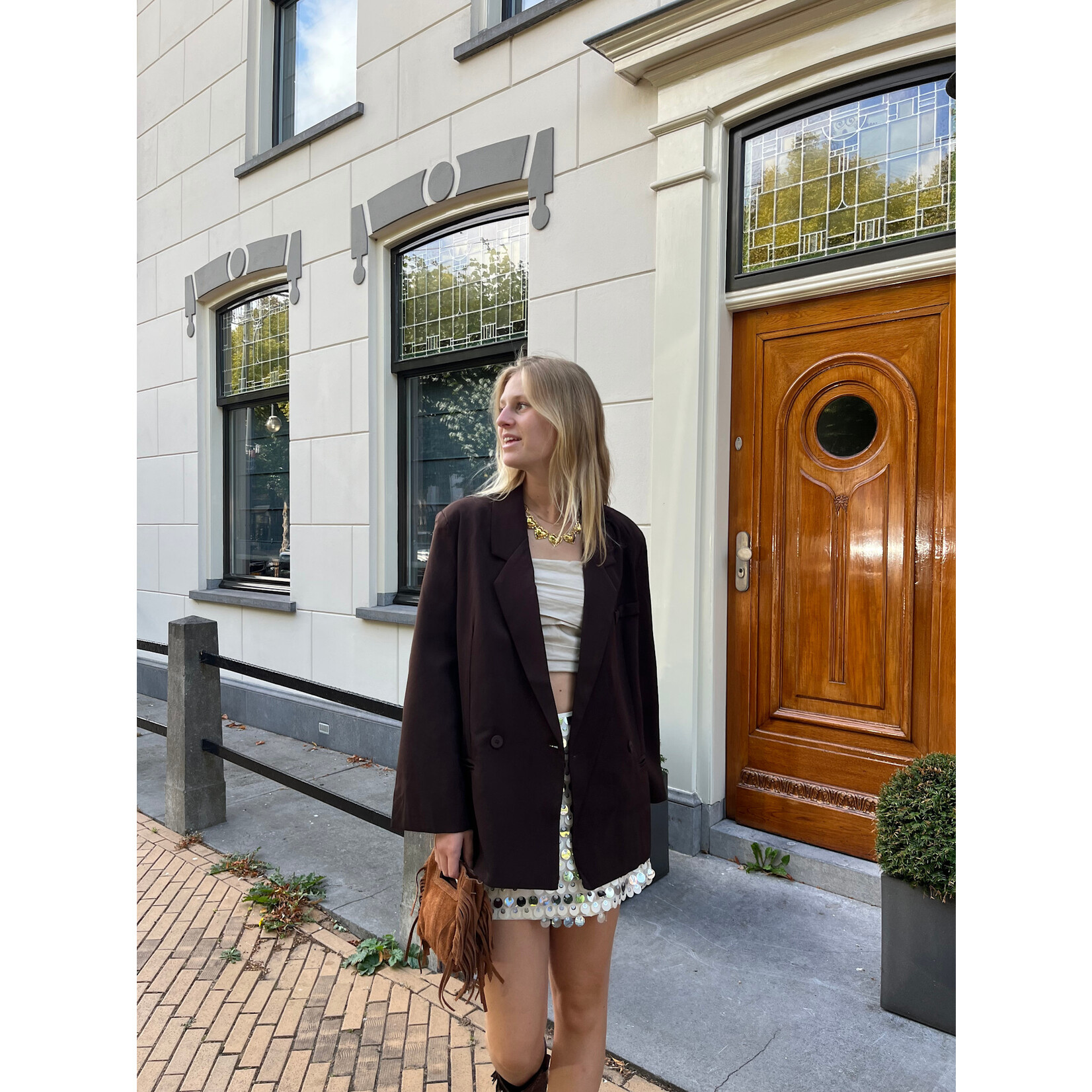 Flo Boutique Blazer Sophie Dark Brown