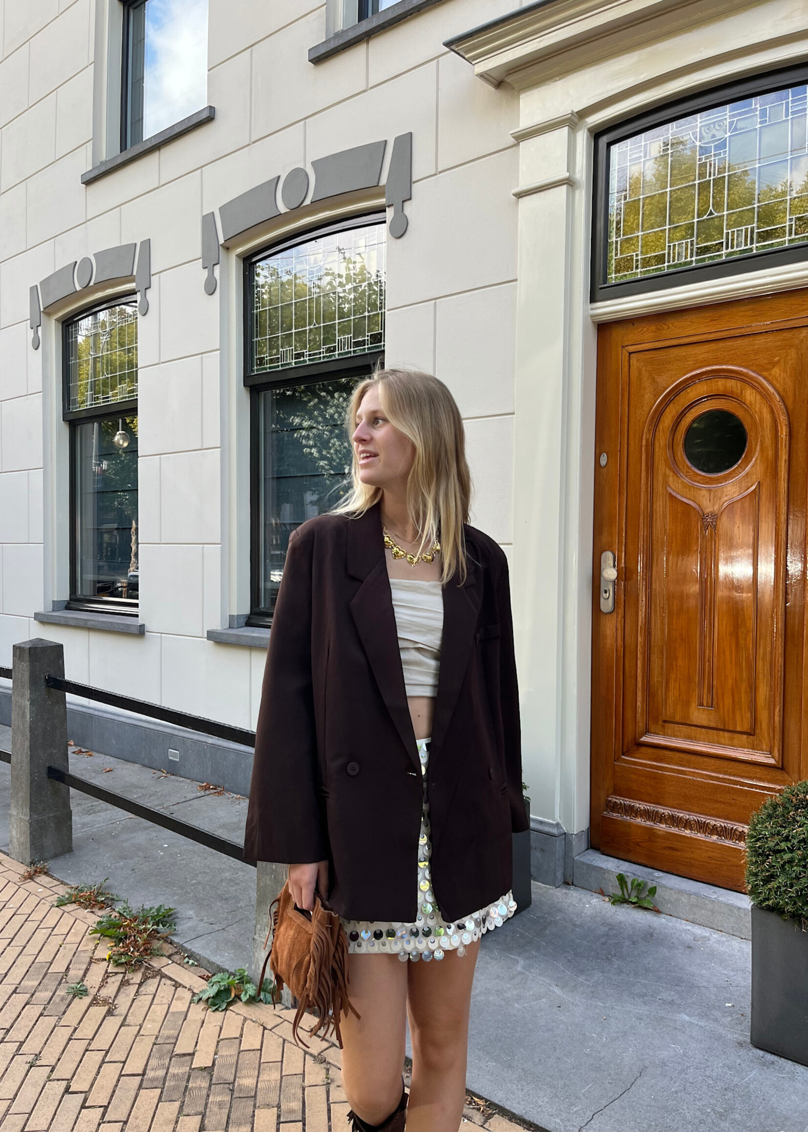 Flo Boutique Blazer Sophie Dark Brown