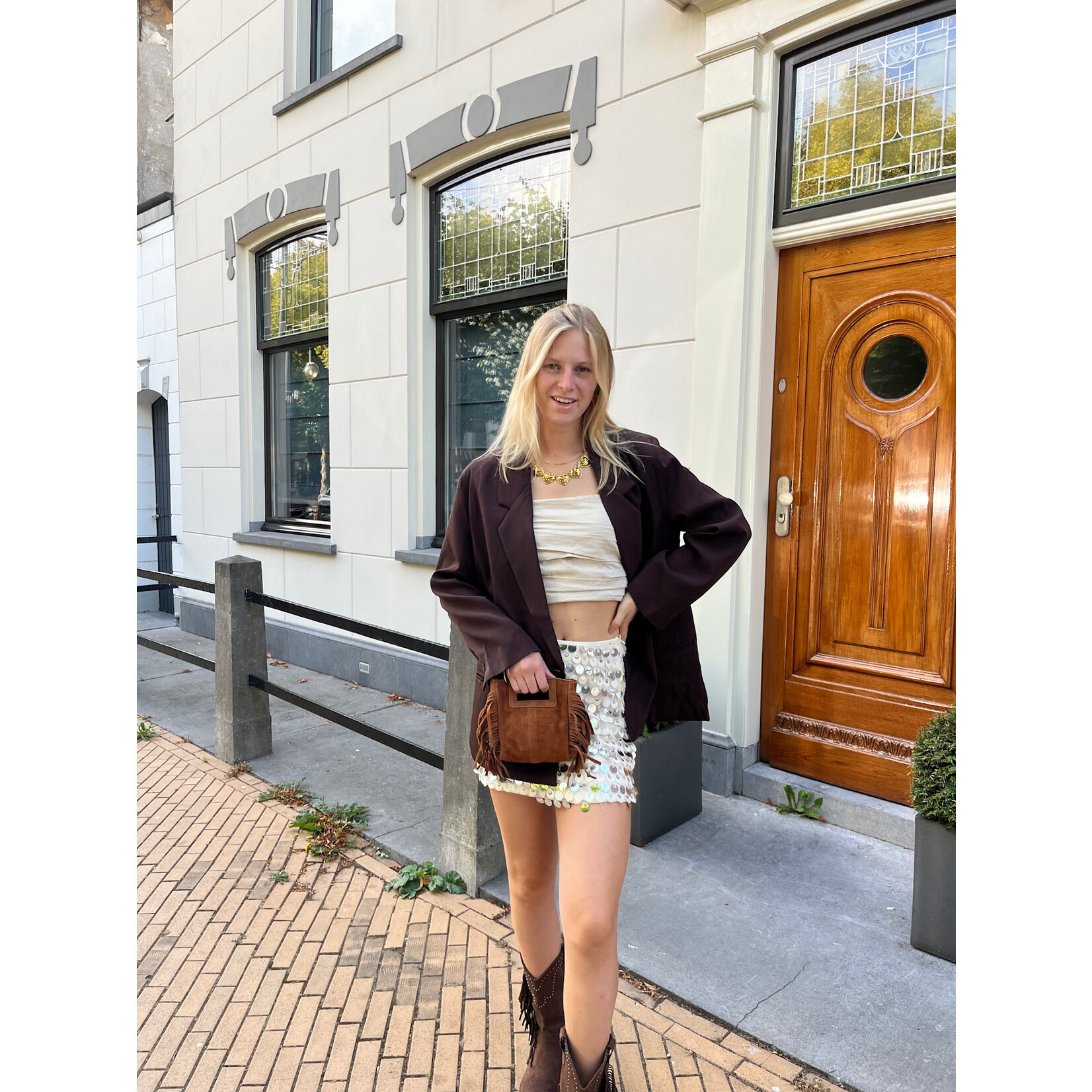 Flo Boutique Blazer Sophie Dark Brown