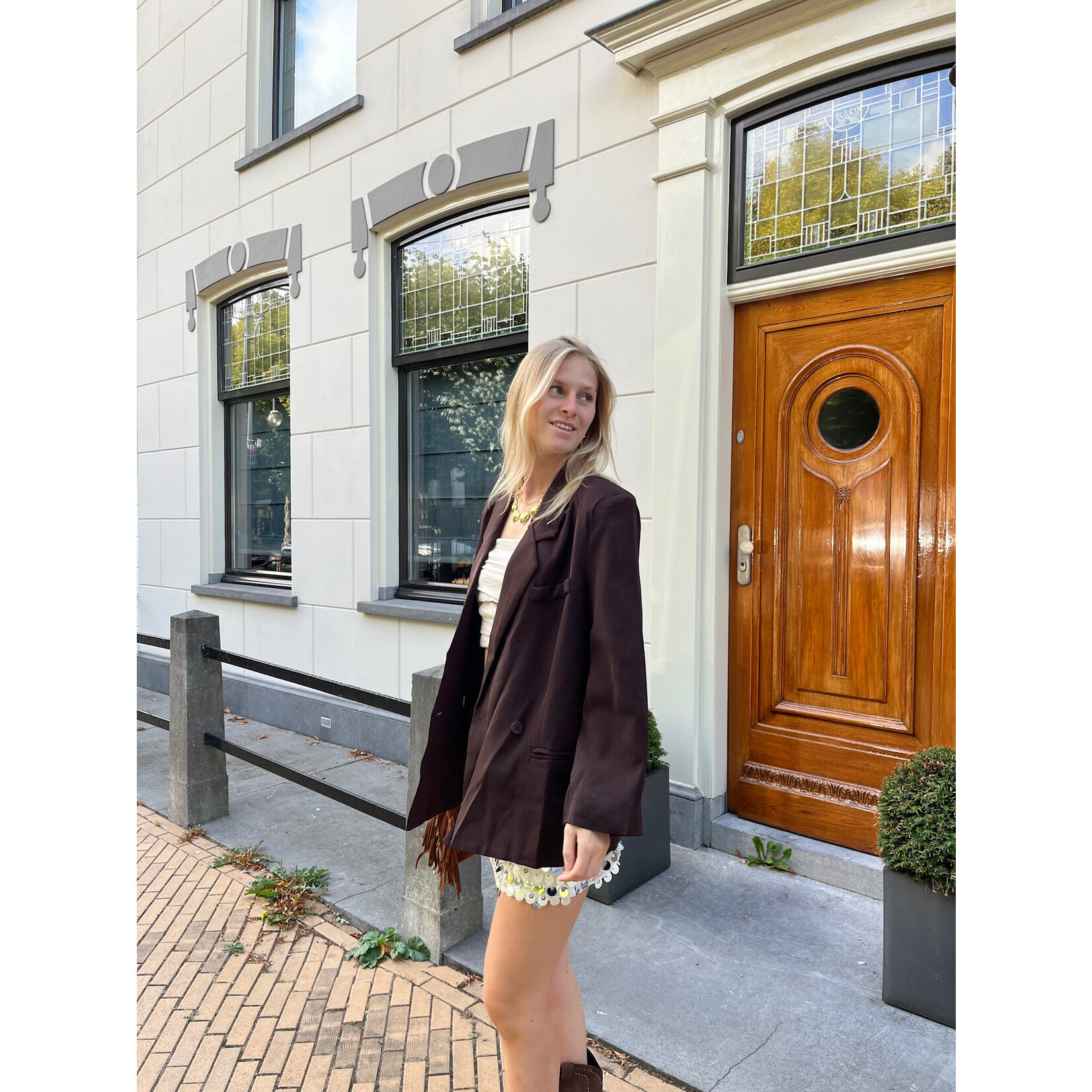 Flo Boutique Blazer Sophie Dark Brown