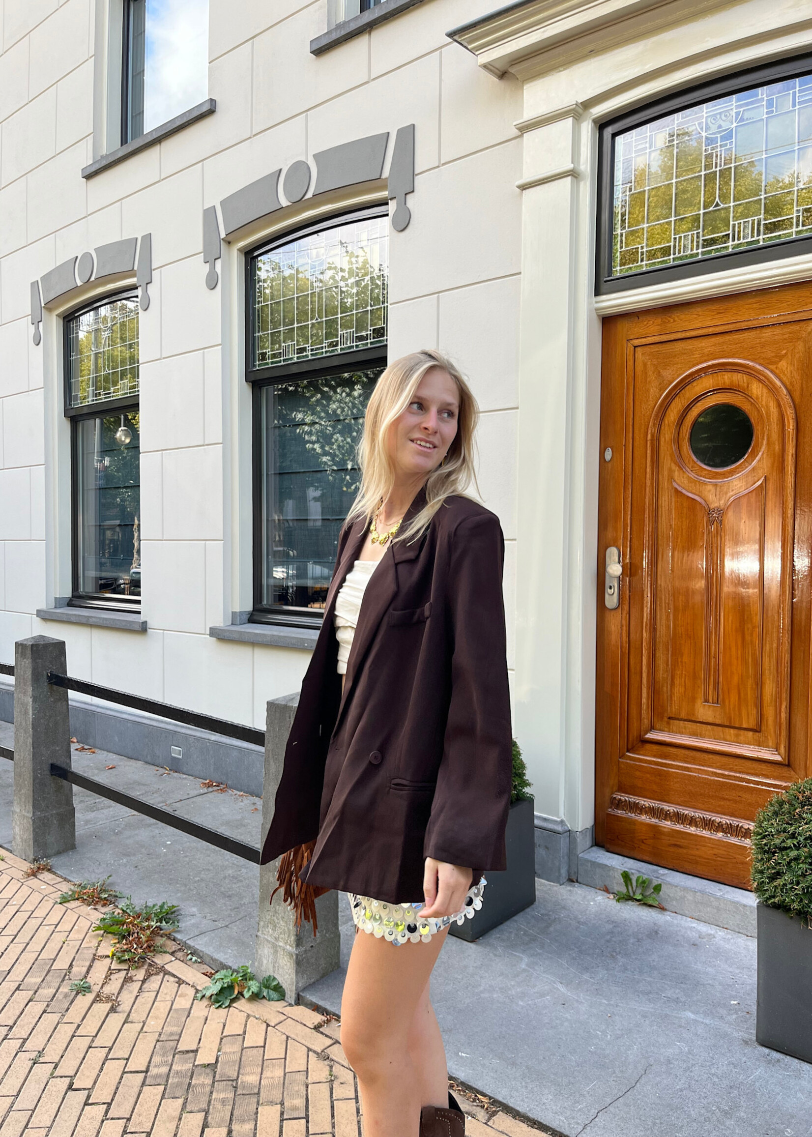 Flo Boutique Blazer Sophie Dark Brown