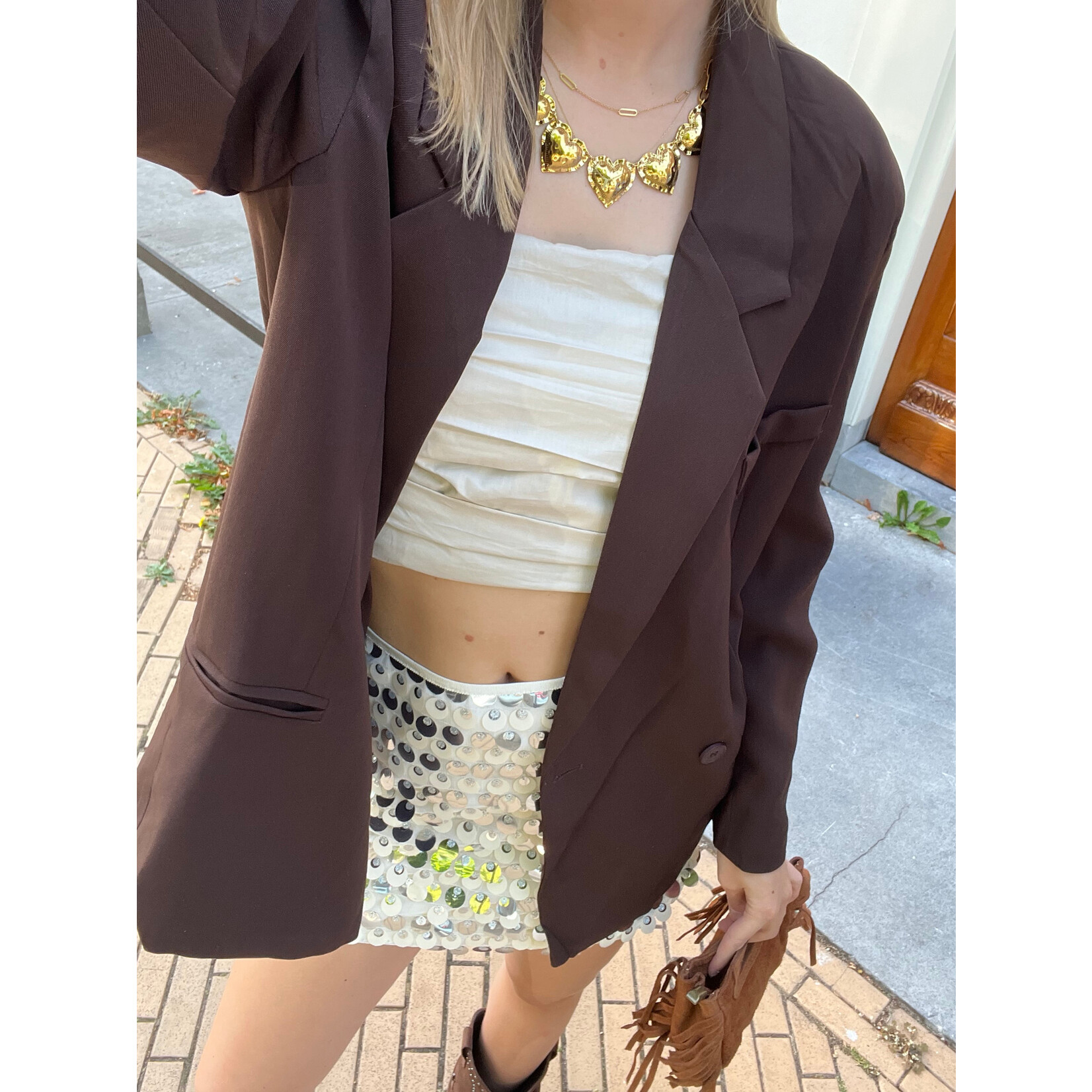 Flo Boutique Blazer Sophie Dark Brown