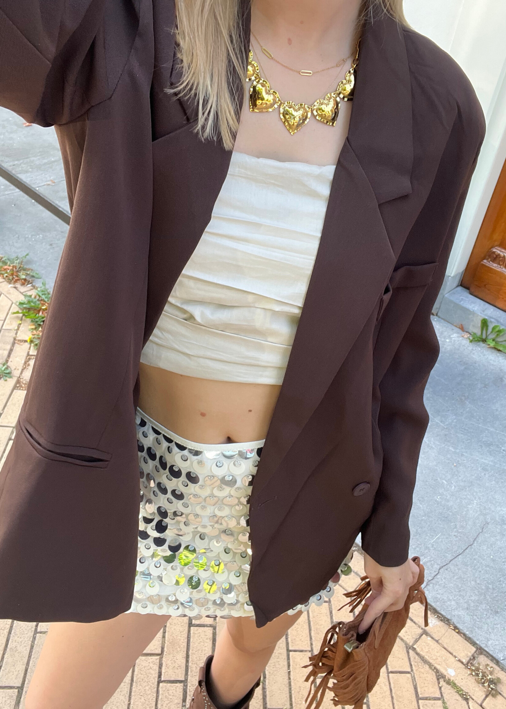 Flo Boutique Blazer Sophie Dark Brown