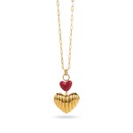 Flo Boutique Long Necklace Coloured Heart