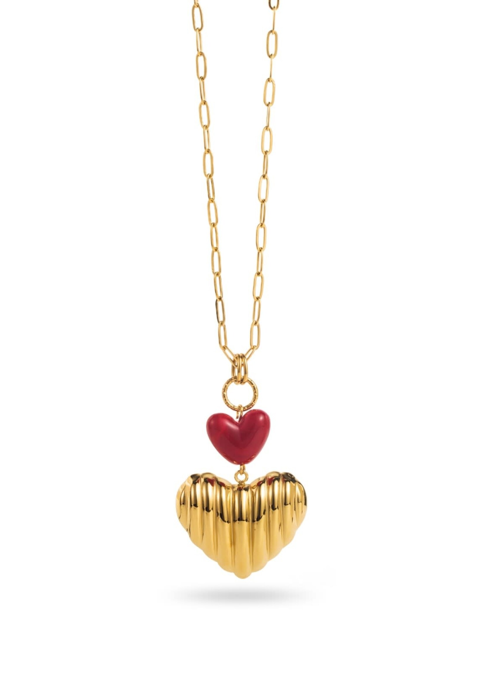 Flo Boutique Long Necklace Coloured Heart