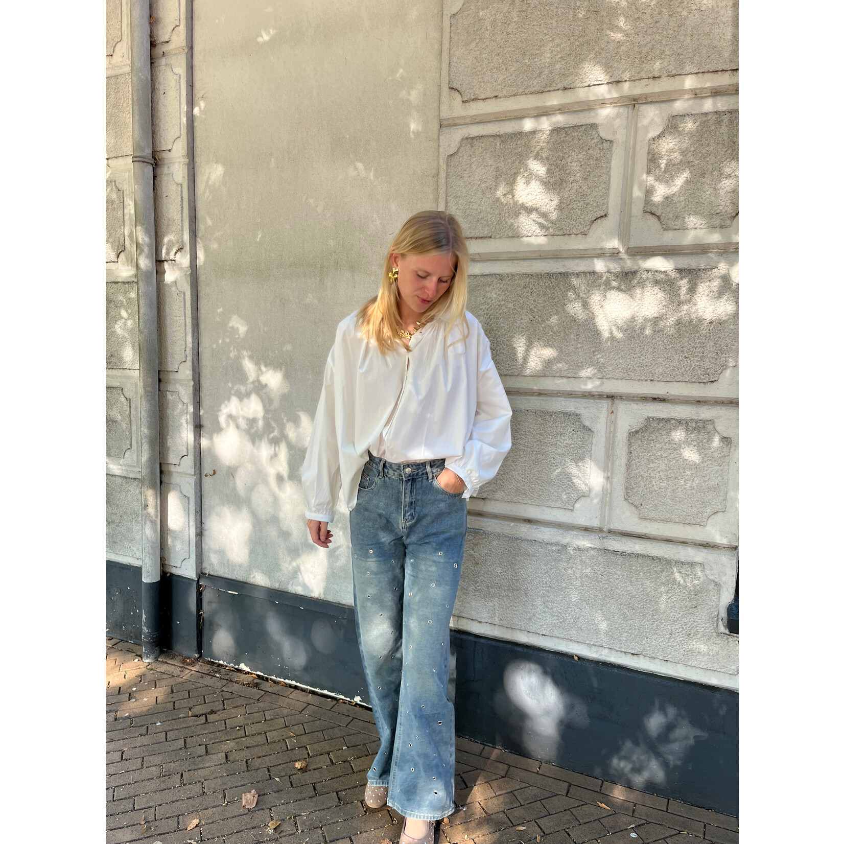 Flo Boutique Jeans Studs Holly Blue