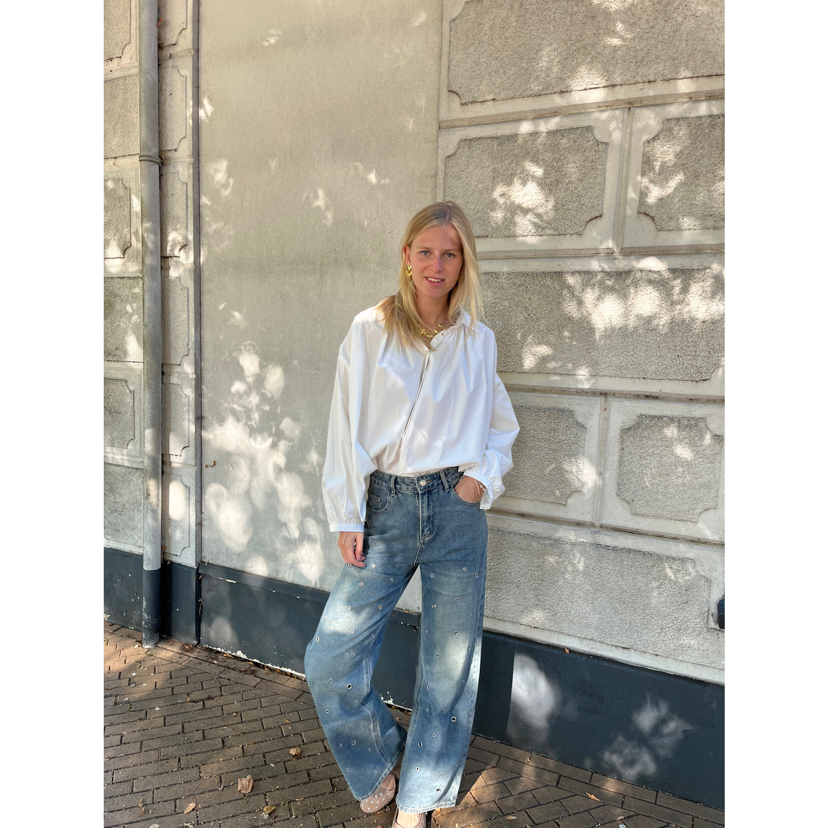 Flo Boutique Jeans Studs Holly Blue